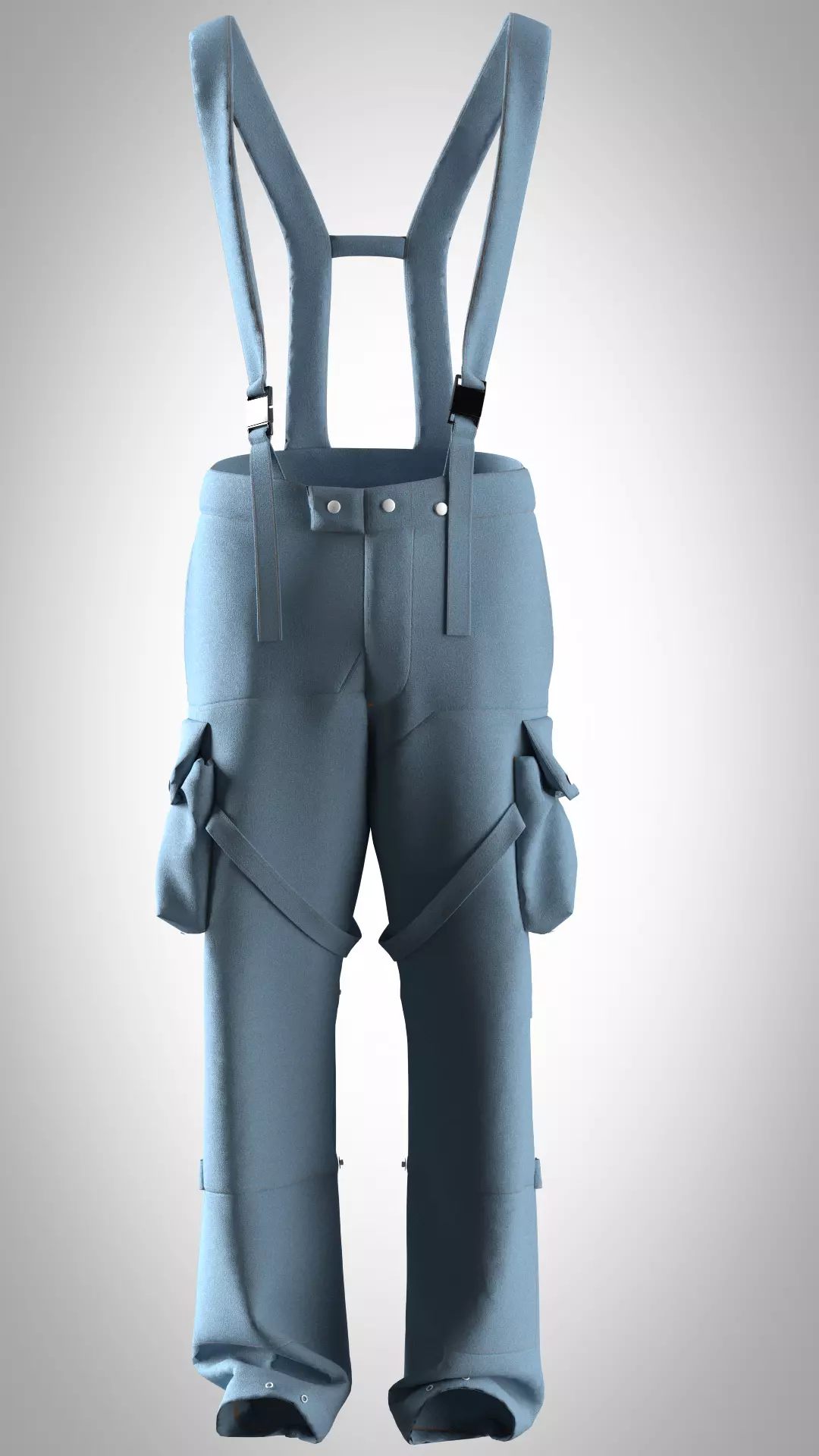 Denim Ski Pant 3D model_0