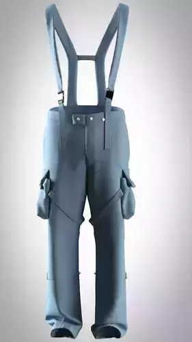 Denim Ski Pant 3D model