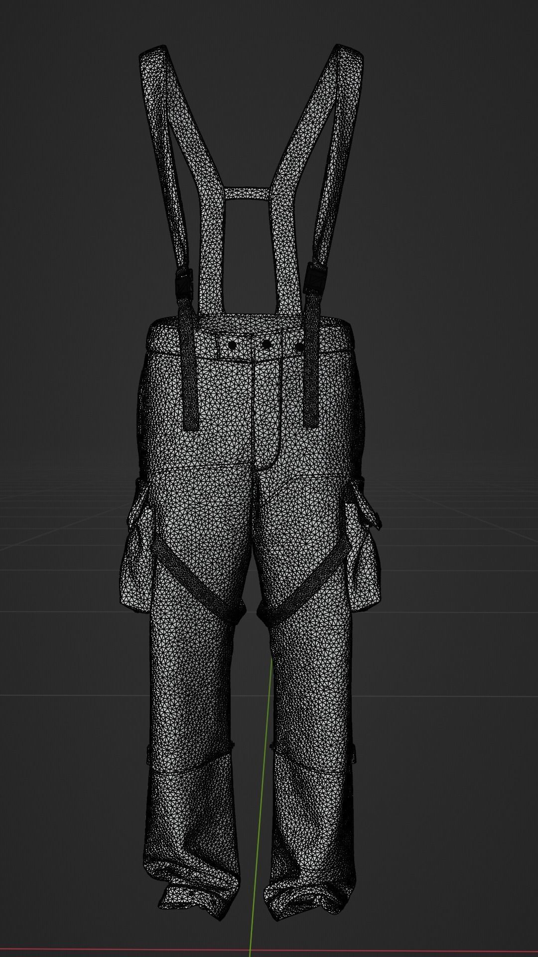 Denim Ski Pant 3D model_5