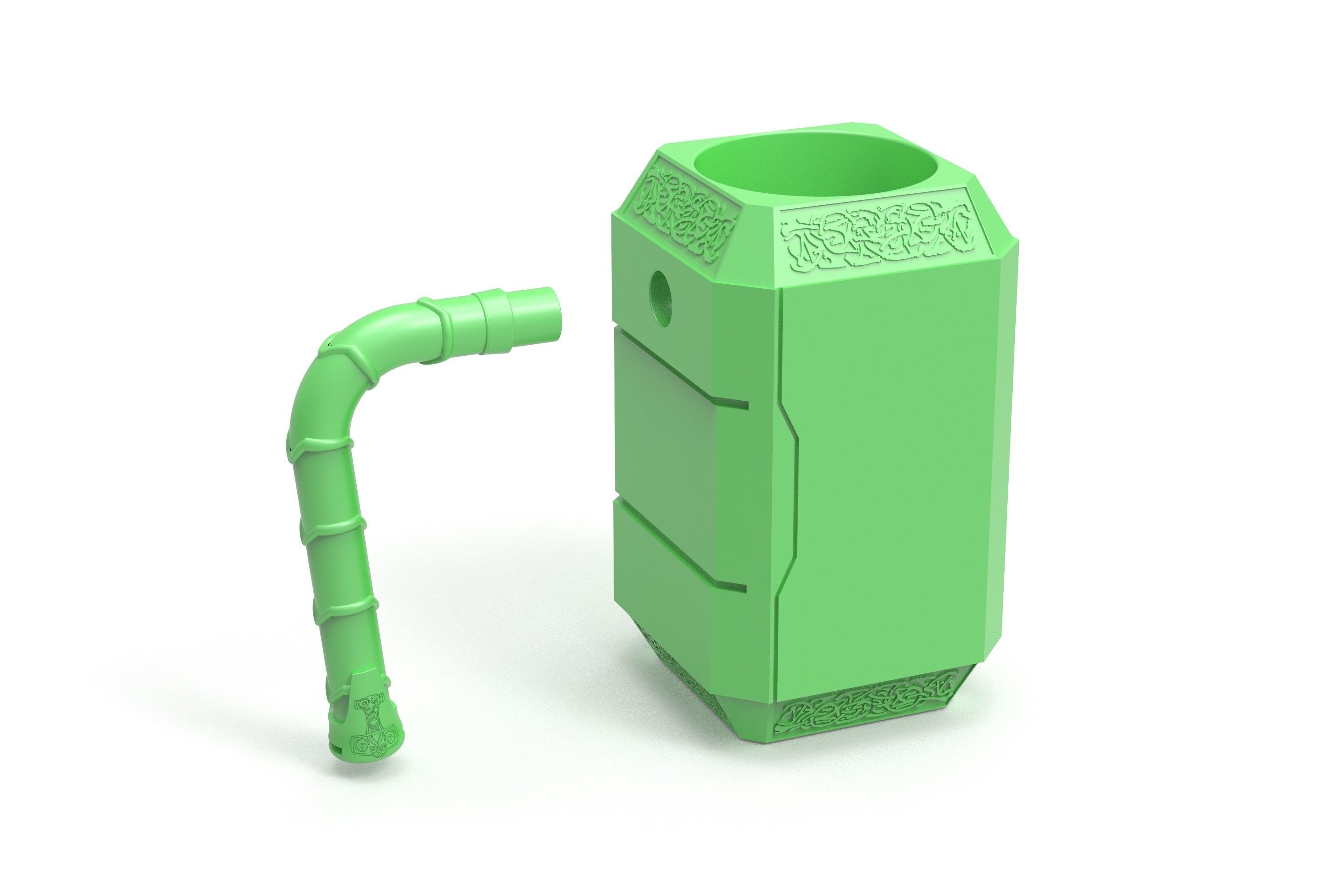 Thor can beer holder 3D print model_5