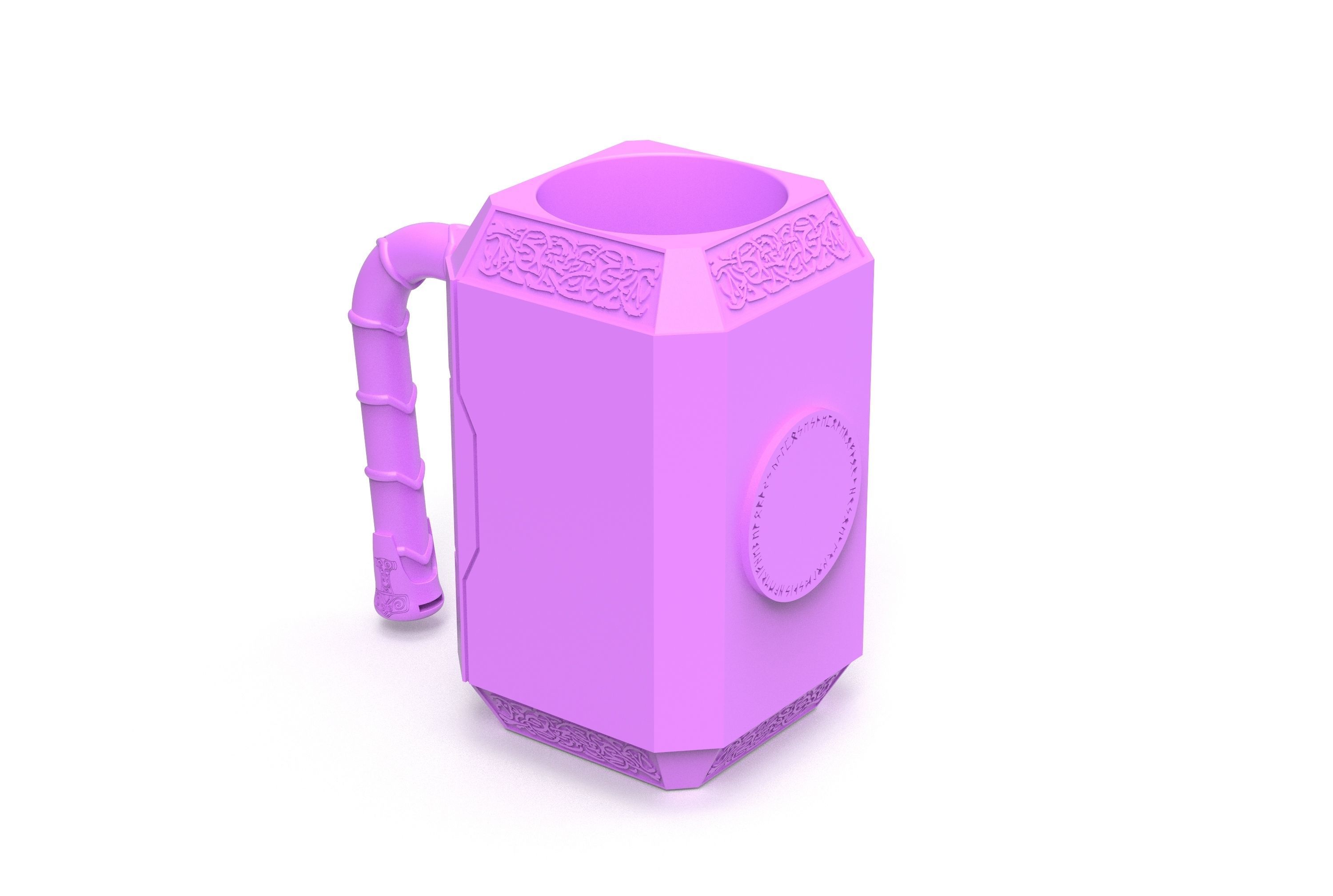 Thor can beer holder 3D print model_4