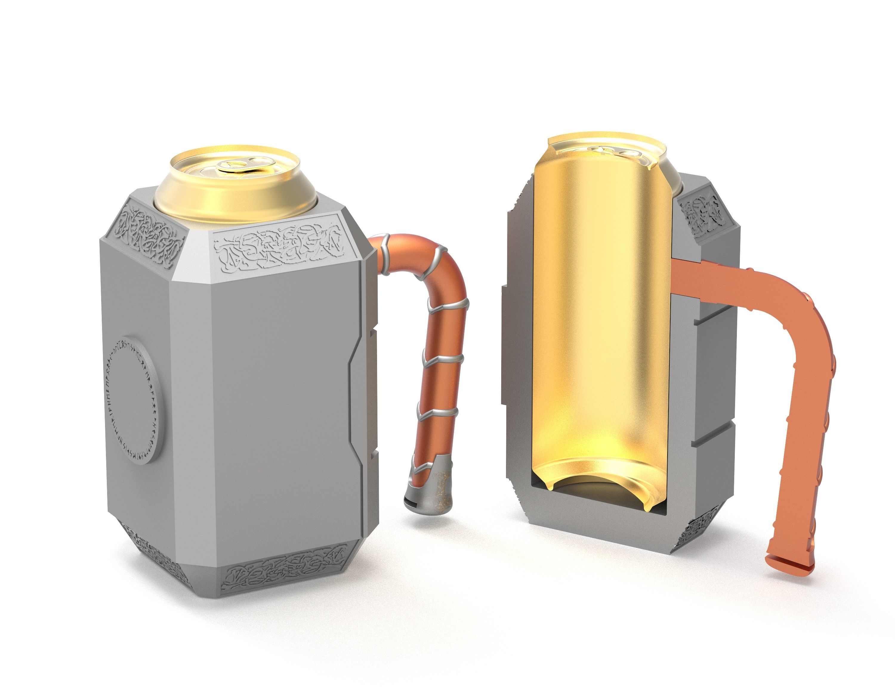 Thor can beer holder 3D print model_1