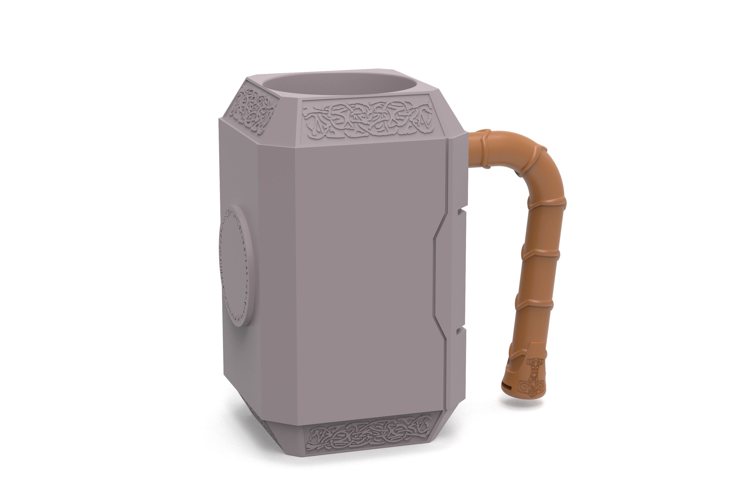 Thor can beer holder 3D print model_3