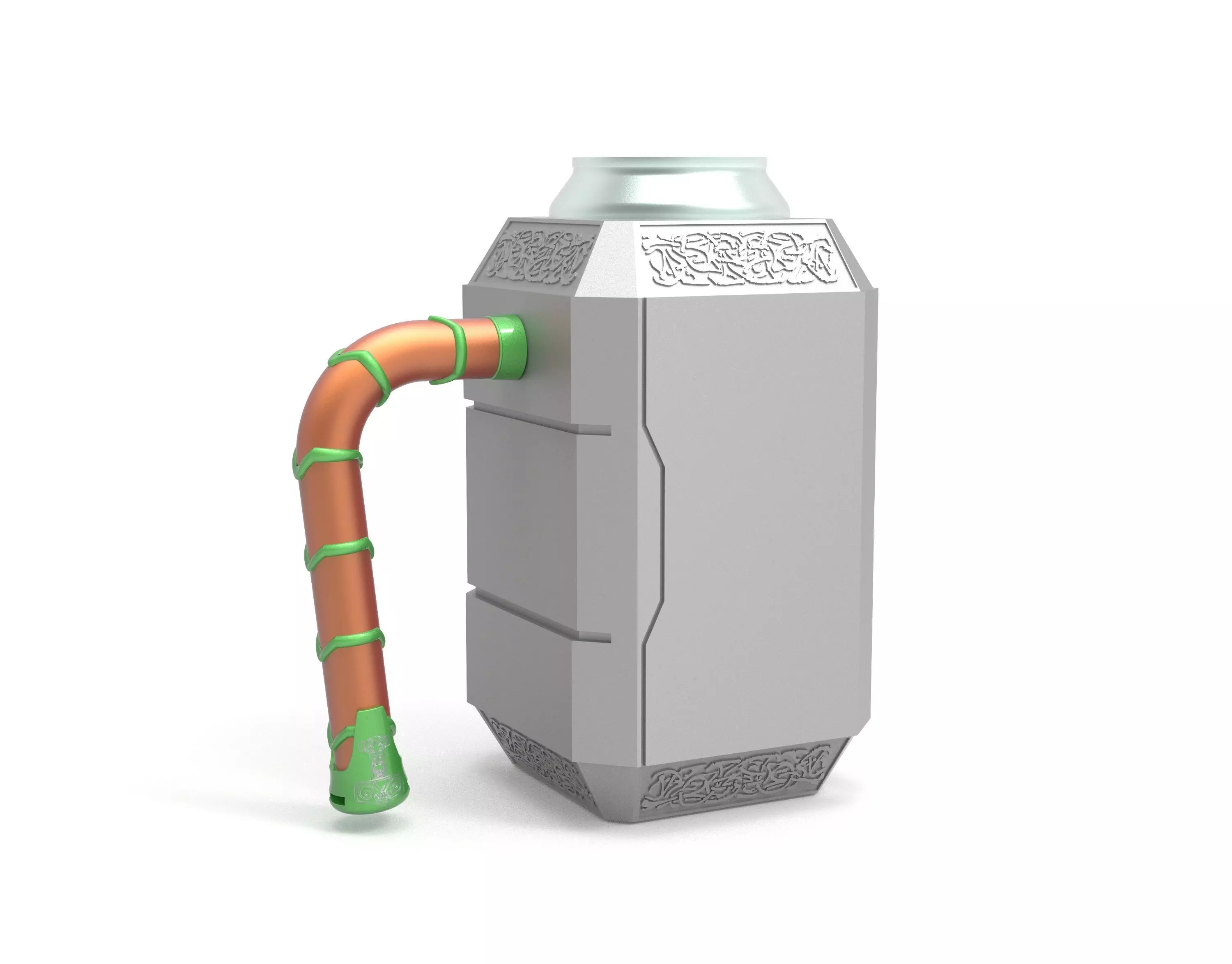 Thor can beer holder 3D print model_0