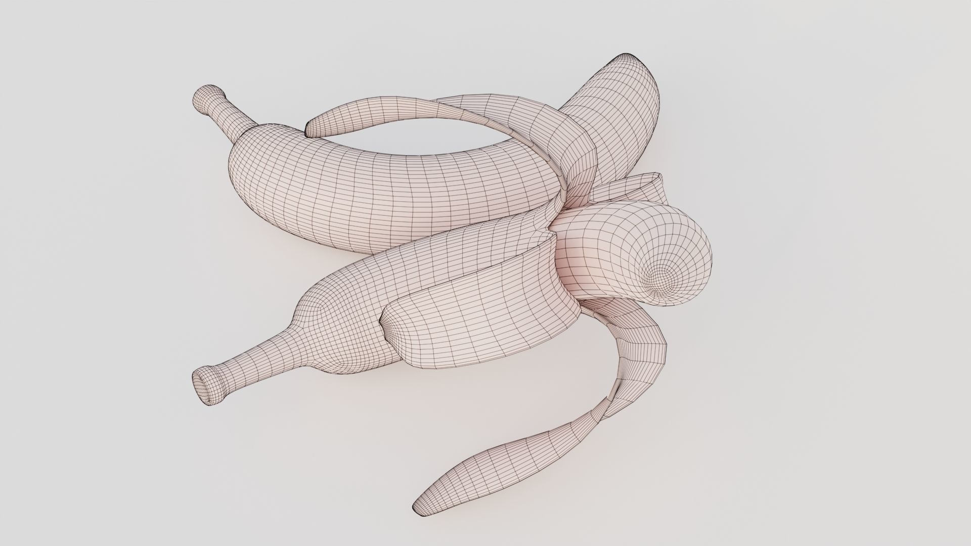 Realistic Banana Low-poly 3D model_5