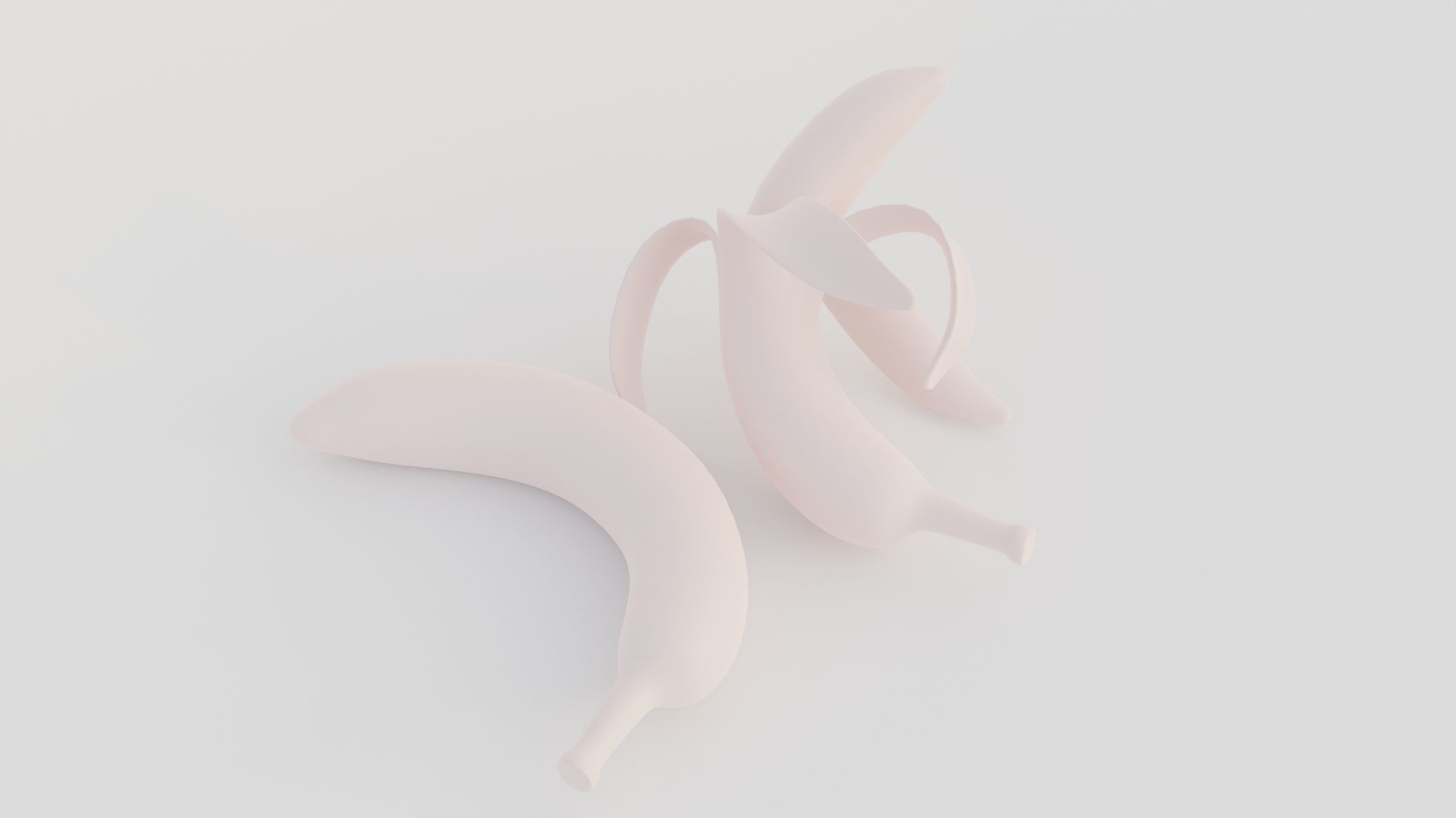 Realistic Banana Low-poly 3D model_3