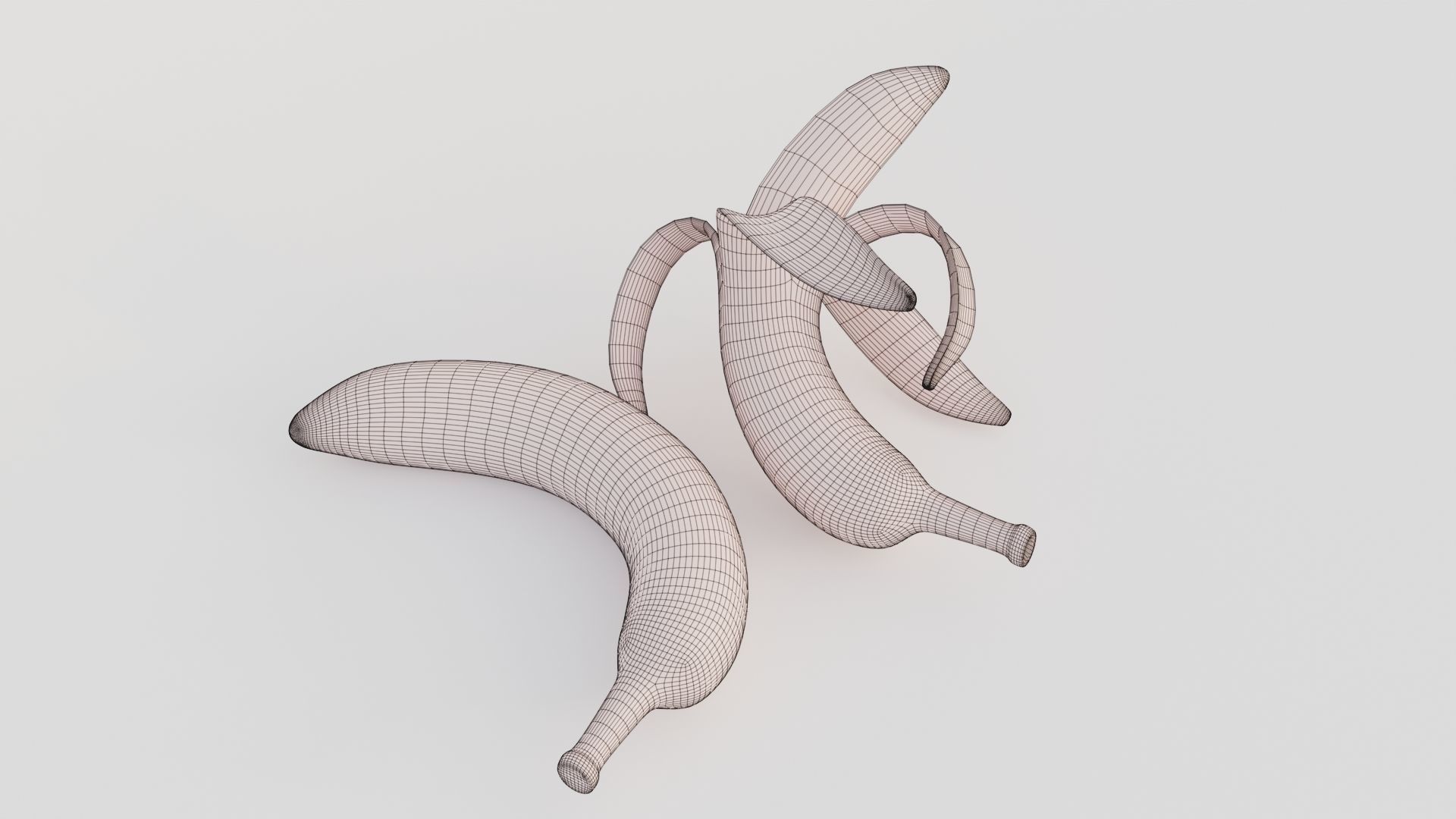 Realistic Banana Low-poly 3D model_4