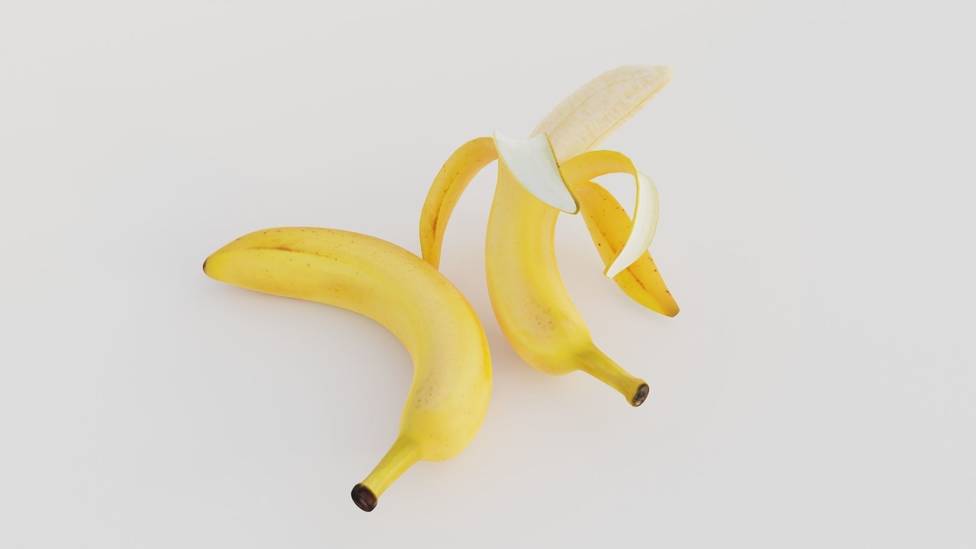 Realistic Banana Low-poly 3D model_1
