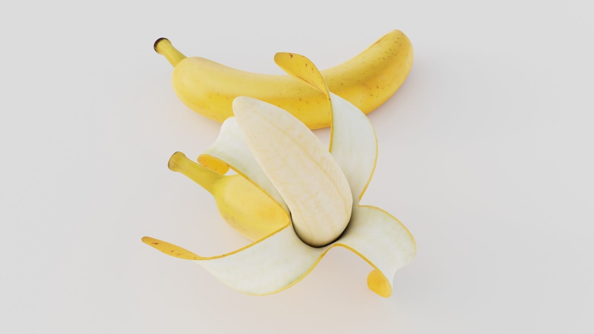 Realistic Banana Low-poly 3D model_2