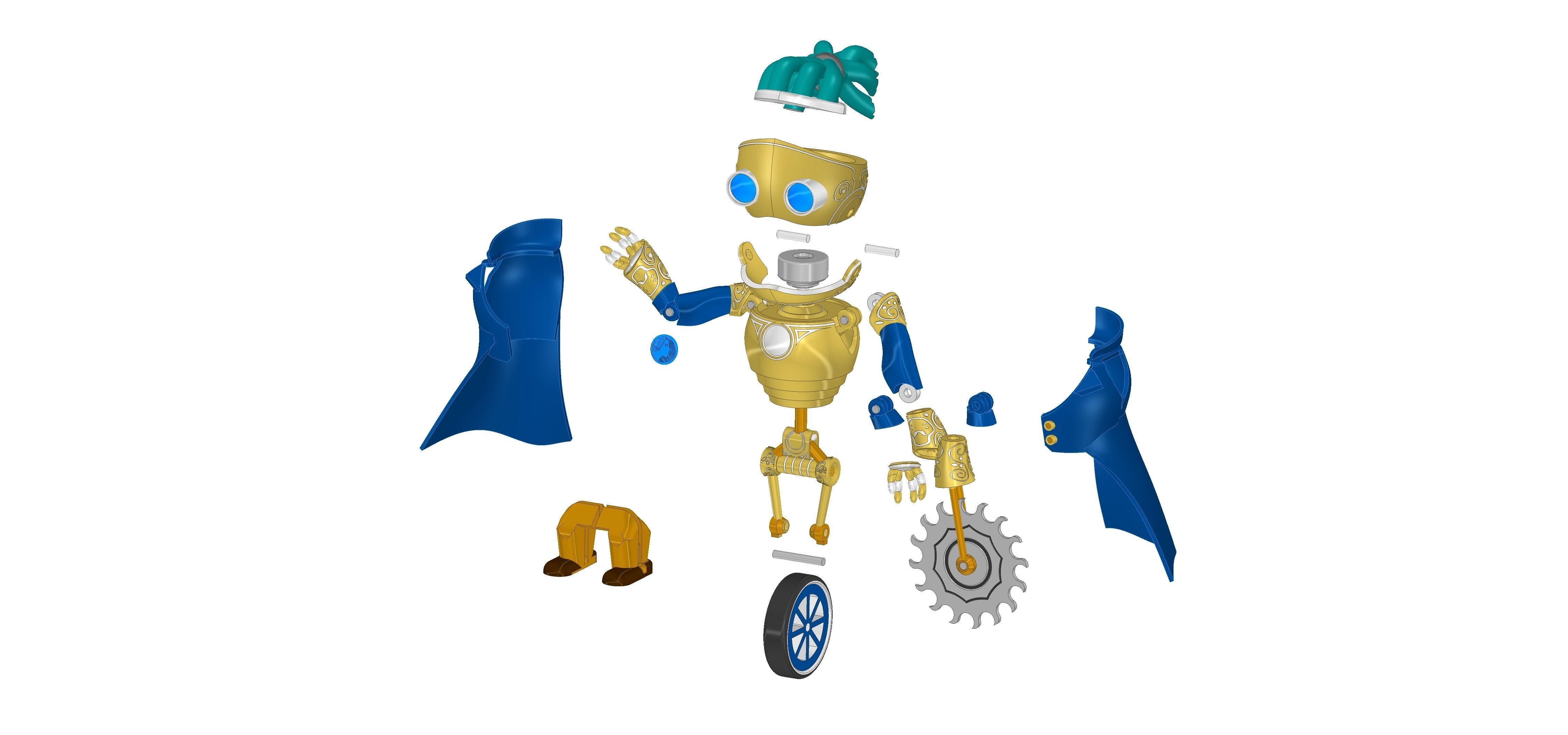 Fresh Cut Grass Level 9 Joint Articulation Display Stand By CC3D 3D print model_2