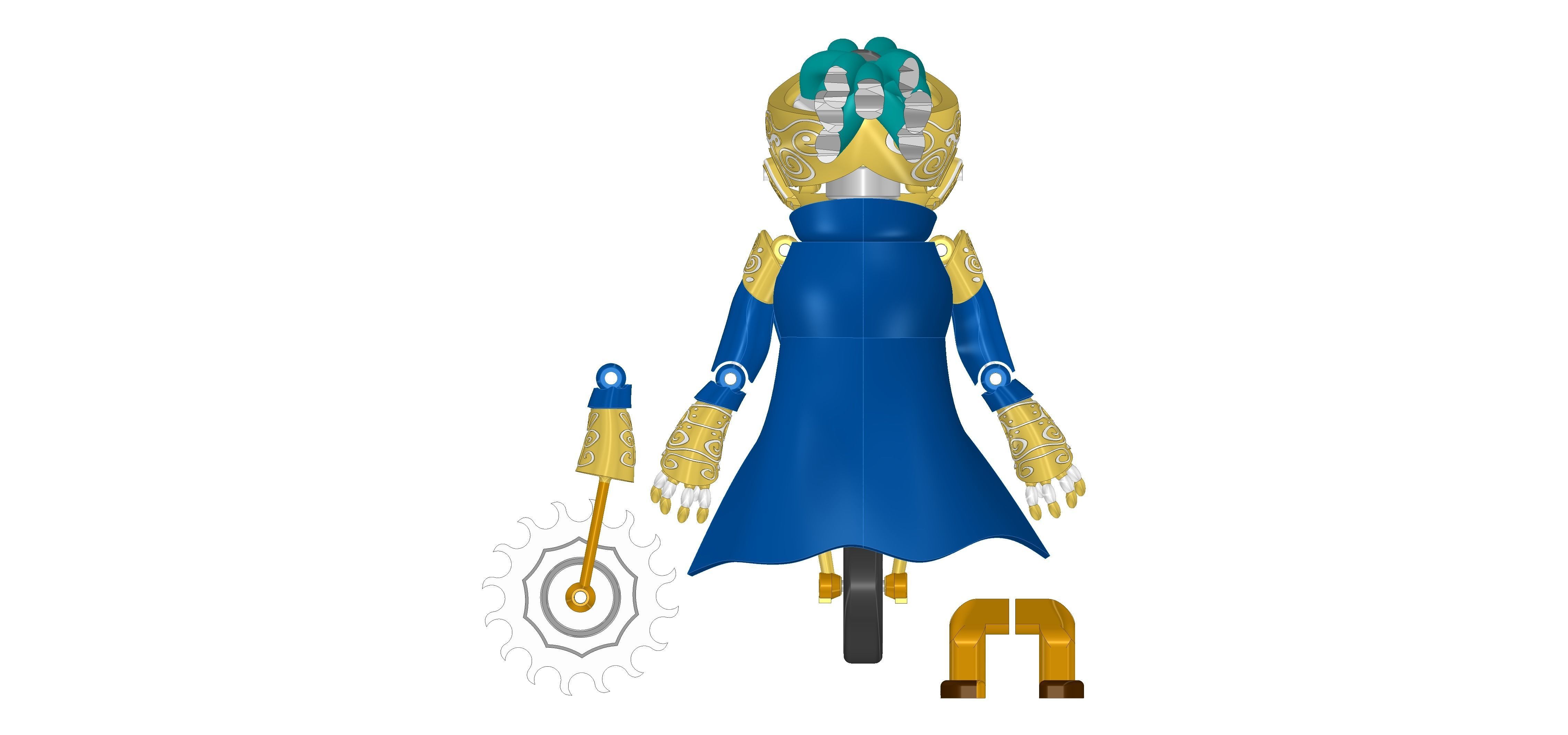 Fresh Cut Grass Level 9 Joint Articulation Display Stand By CC3D 3D print model_3