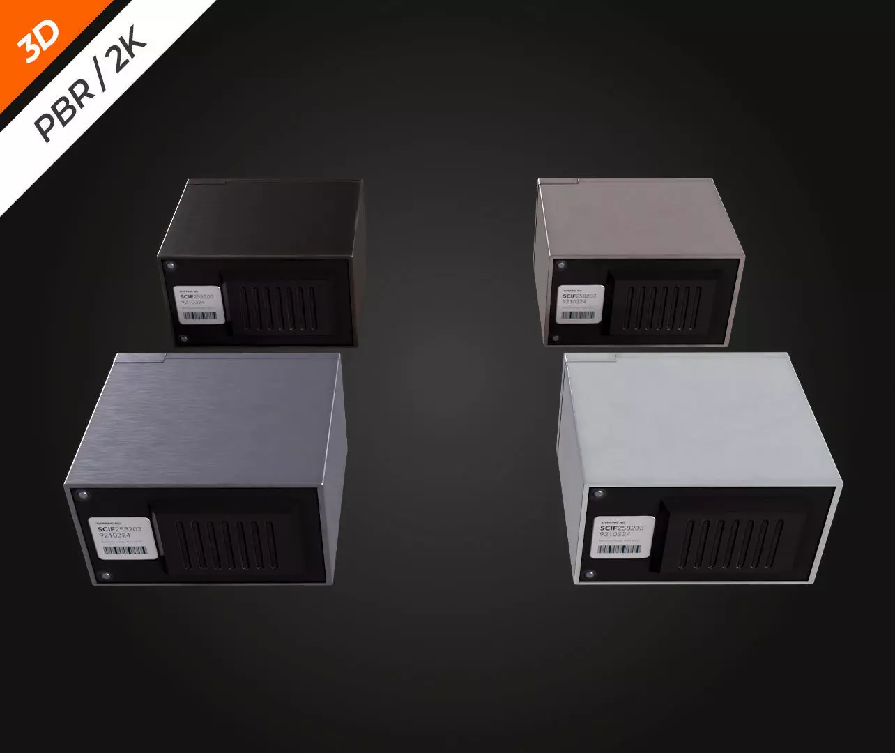 Microwave Low-poly 3D model_10