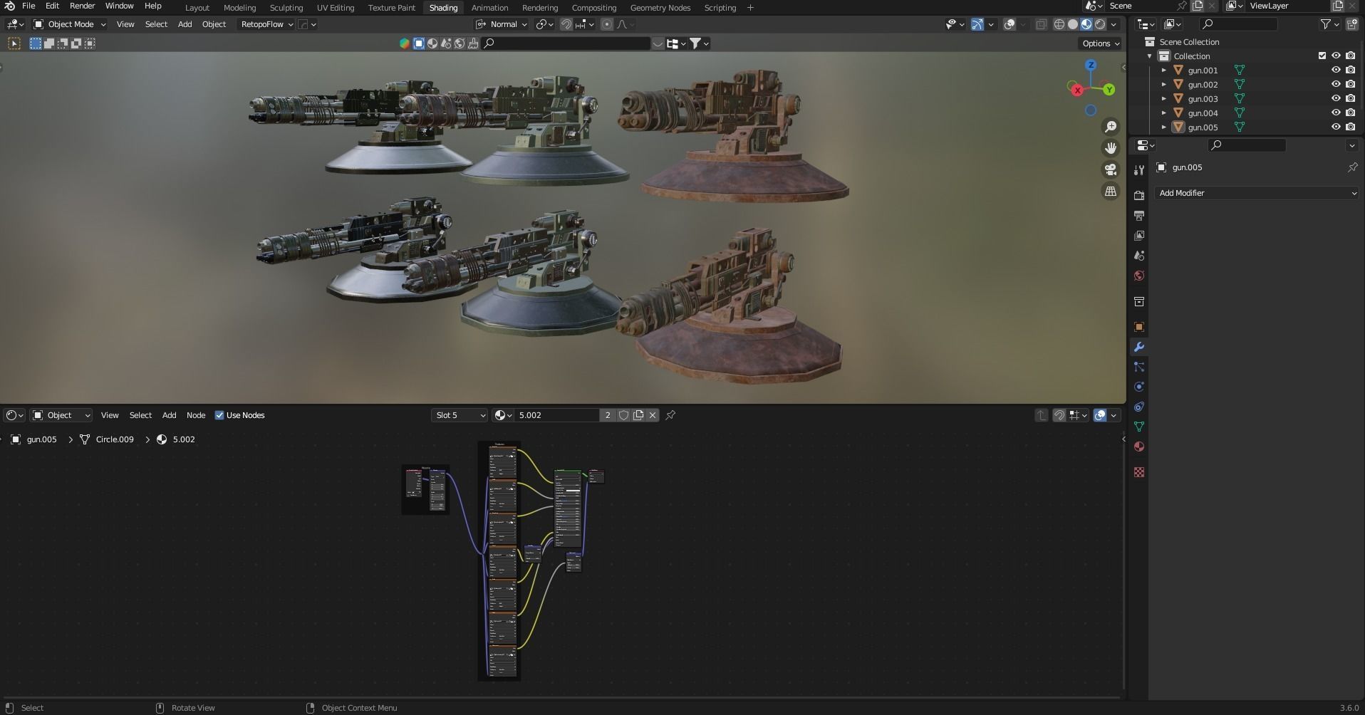 machine gun Low-poly 3D model_13