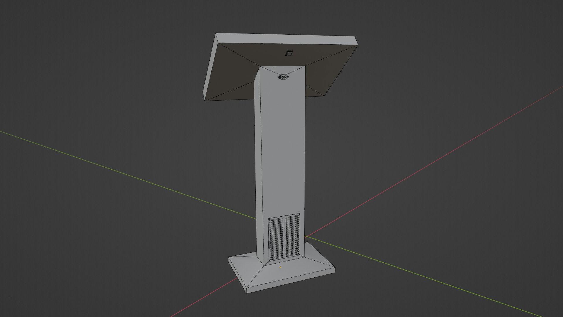 Conference podium digital tribune 3d model Low-poly 3D model_15