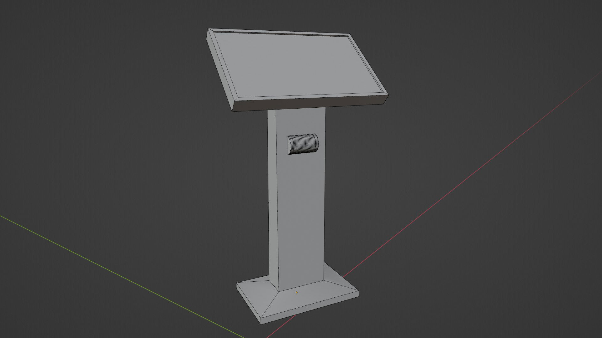 Conference podium digital tribune 3d model Low-poly 3D model_16