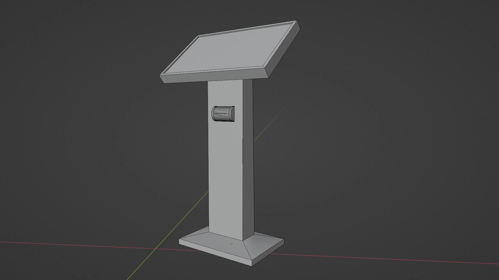 Conference podium digital tribune 3d model Low-poly 3D model_25