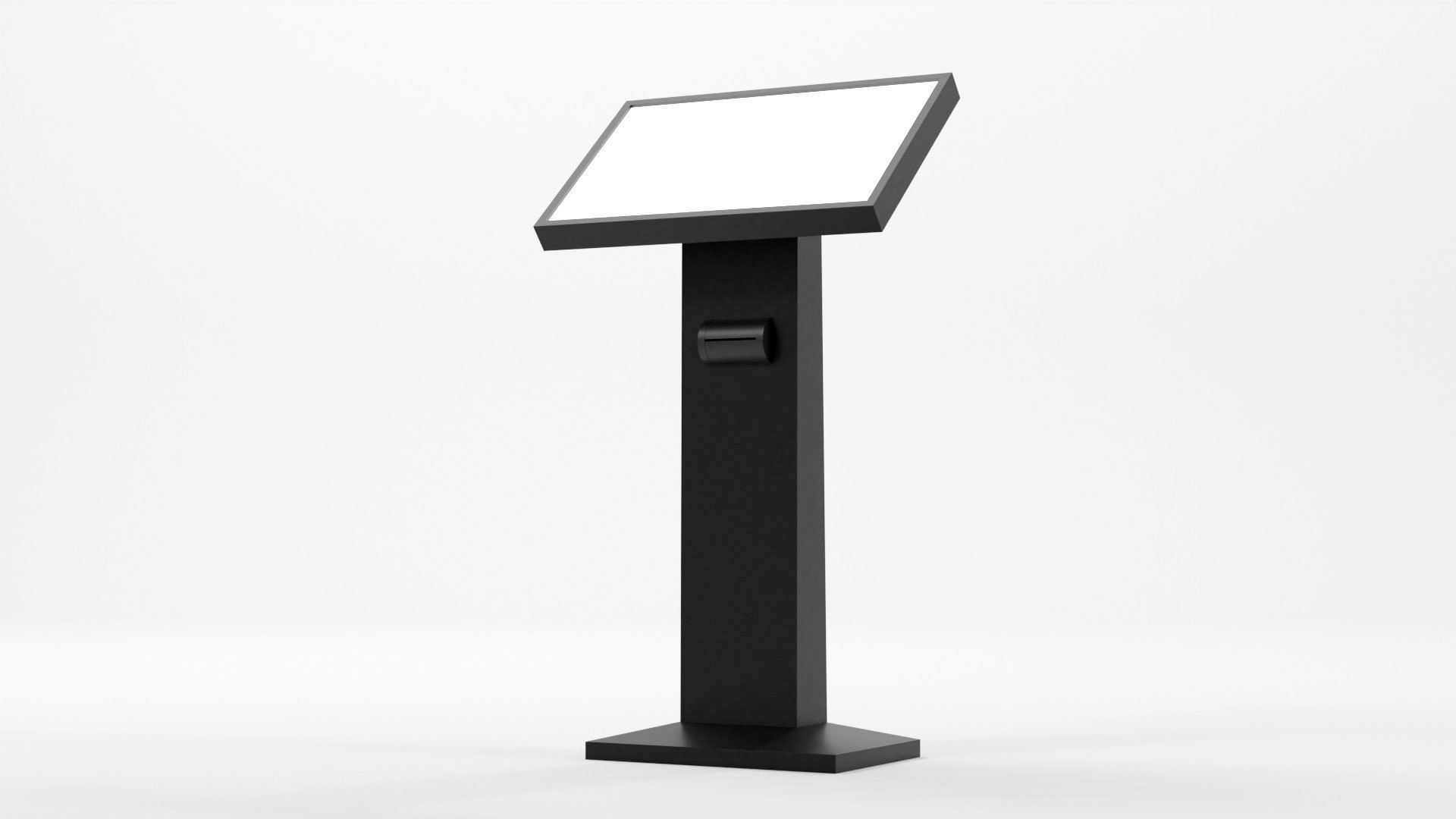 Conference podium digital tribune 3d model Low-poly 3D model_9