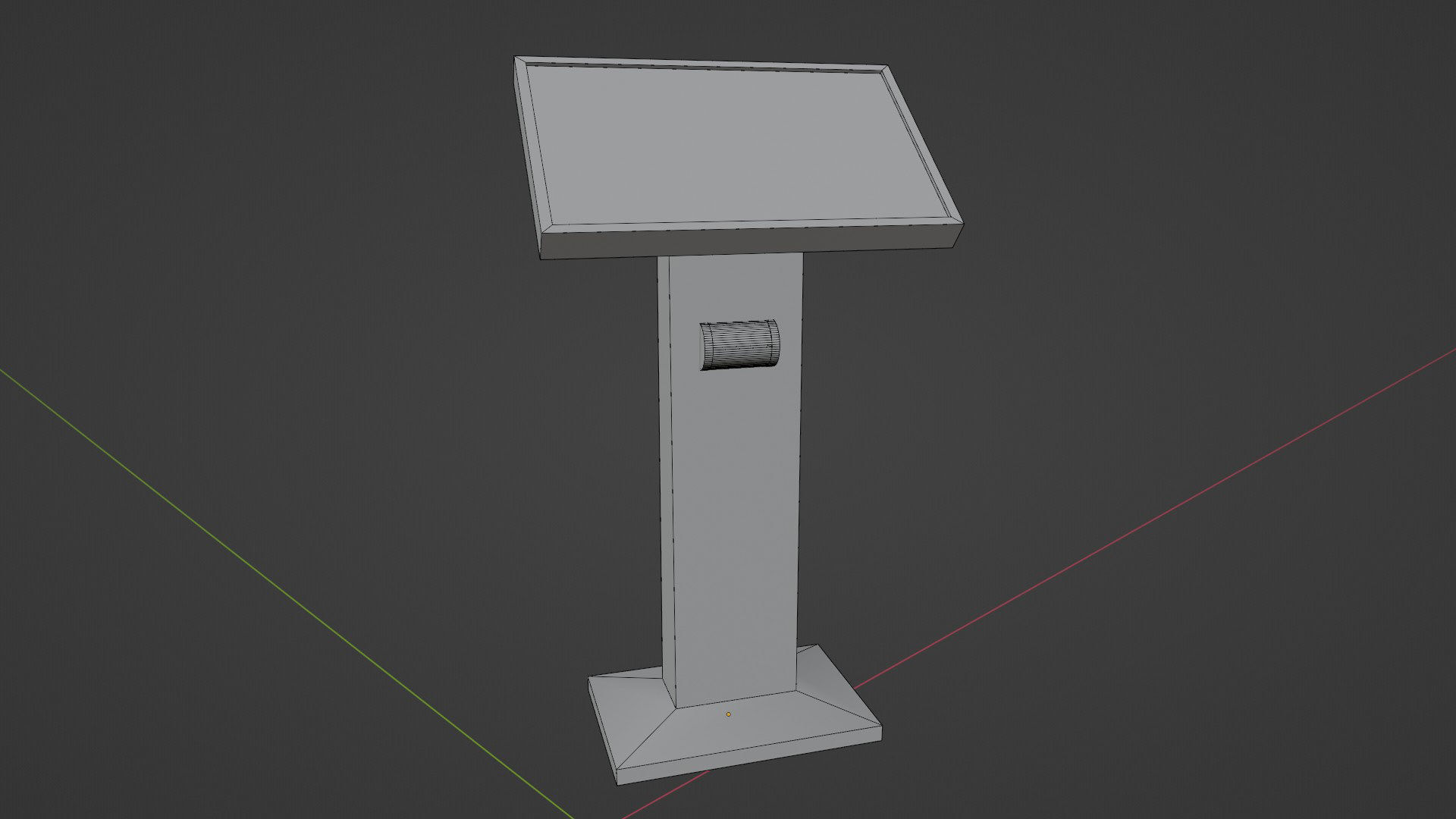 Conference podium digital tribune 3d model Low-poly 3D model_26