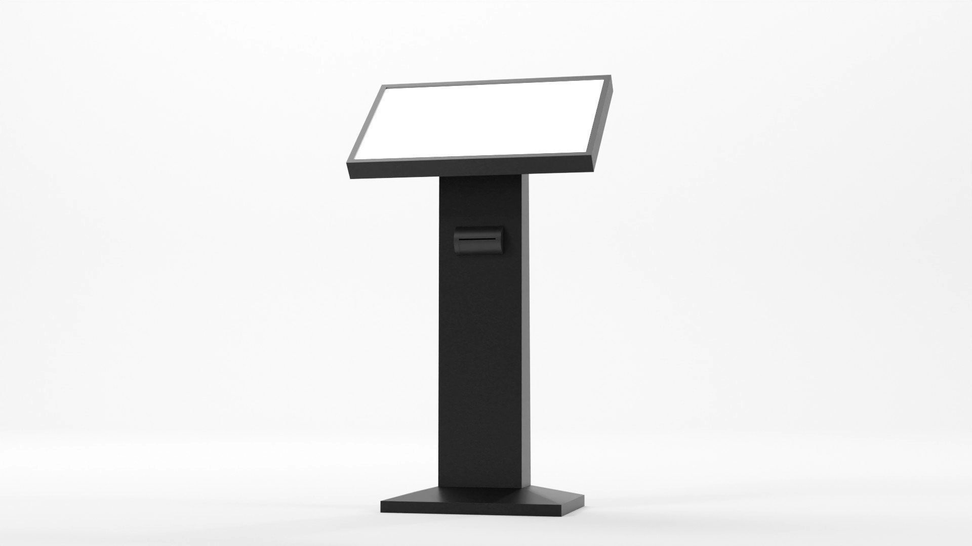 Conference podium digital tribune 3d model Low-poly 3D model_35