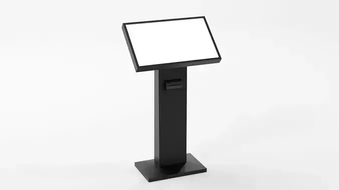 Conference podium digital tribune 3d model Low-poly 3D model