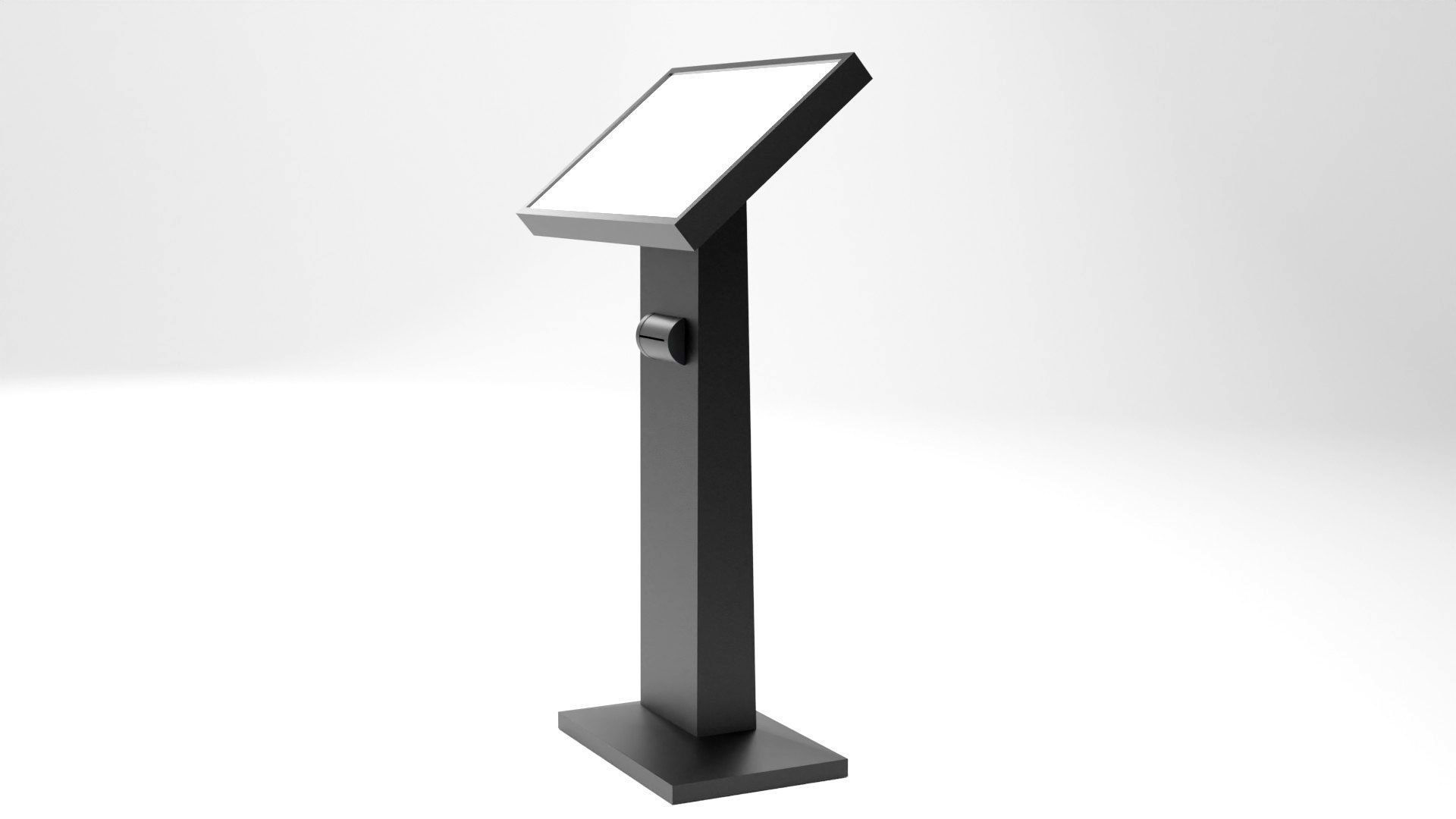 Conference podium digital tribune 3d model Low-poly 3D model_13