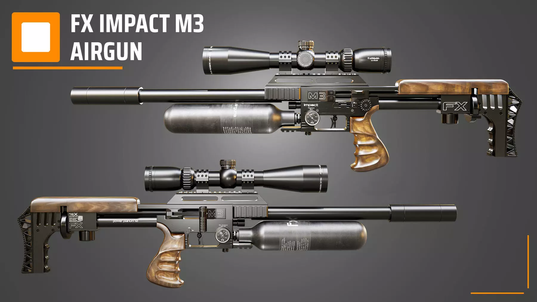 FX Impact M3 Airgun 3D model_0