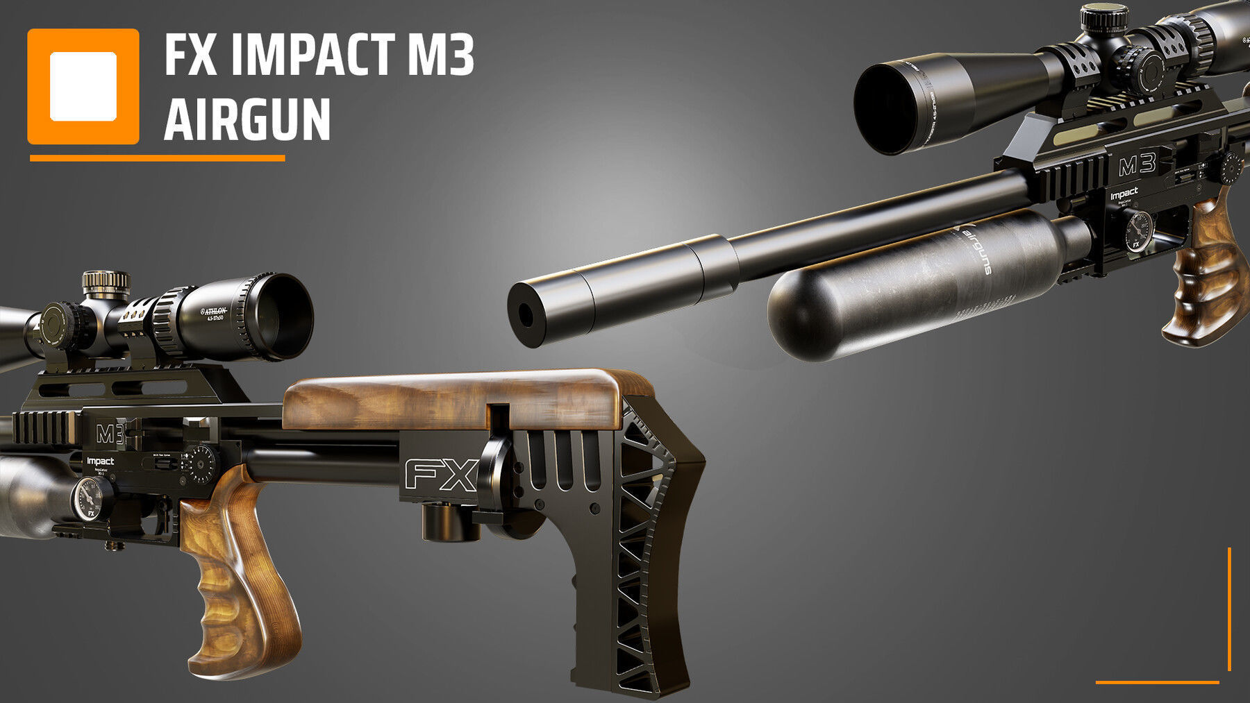 FX Impact M3 Airgun 3D model_5