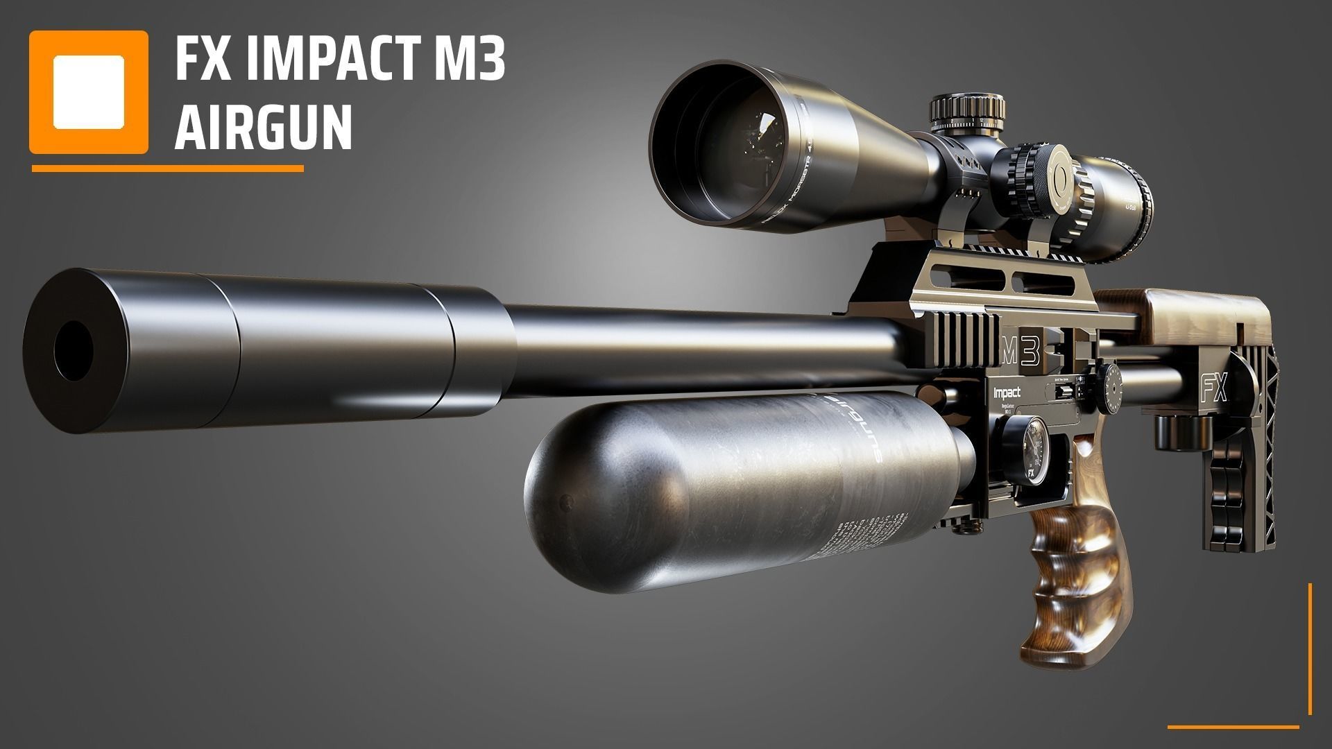 FX Impact M3 Airgun 3D model_2