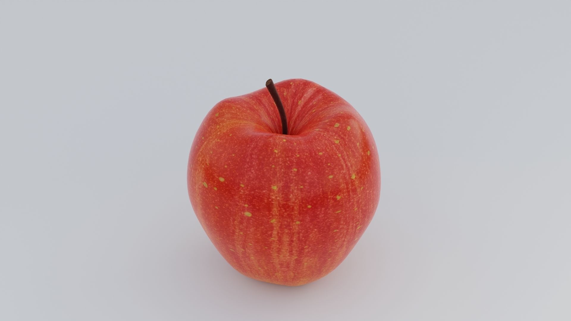 Realistic Apple Low-poly 3D model_1