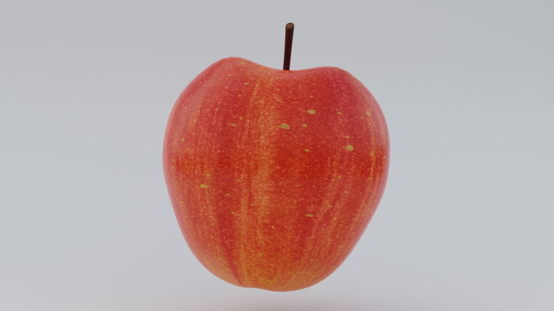 Realistic Apple Low-poly 3D model_2