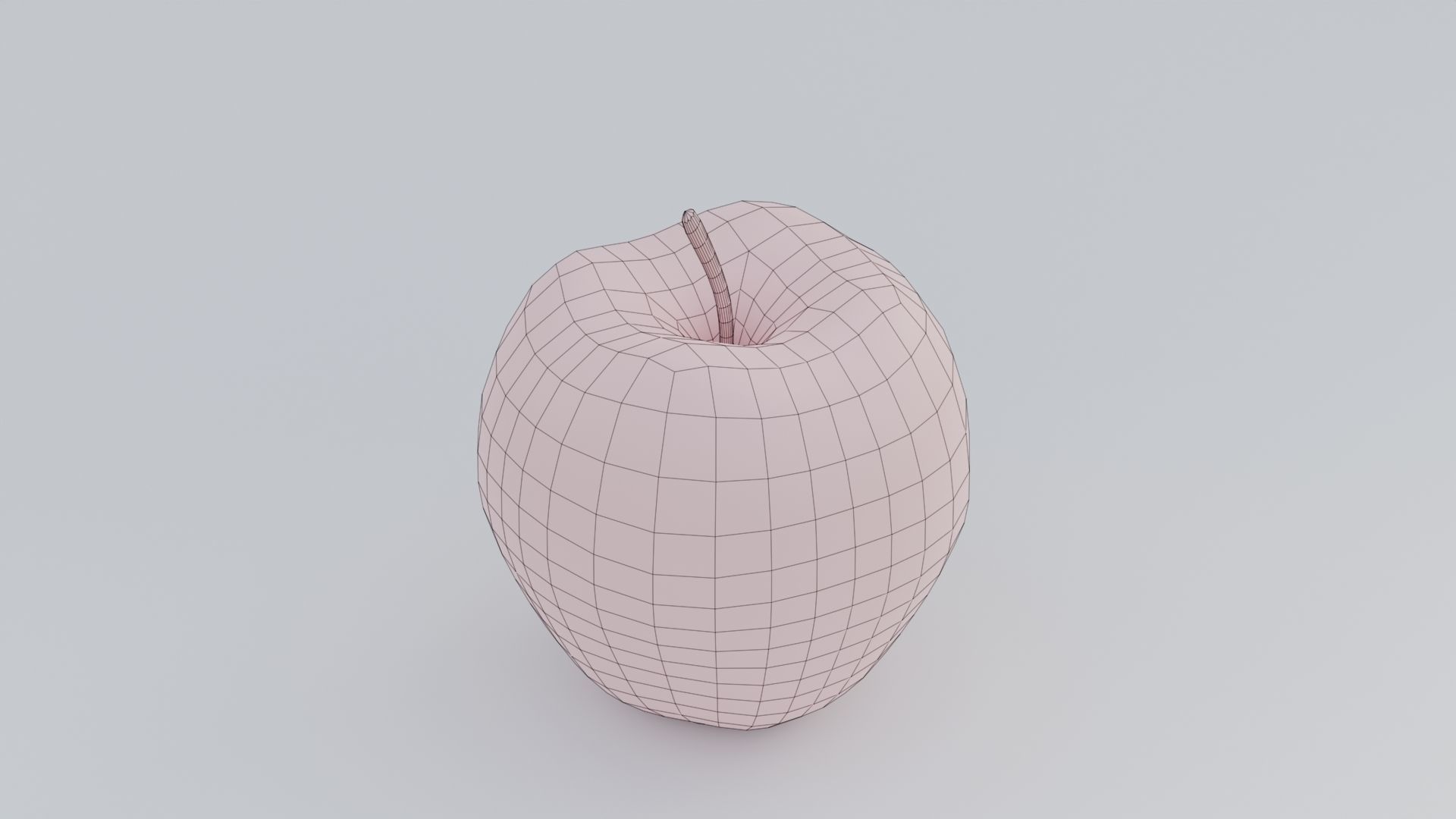 Realistic Apple Low-poly 3D model_4