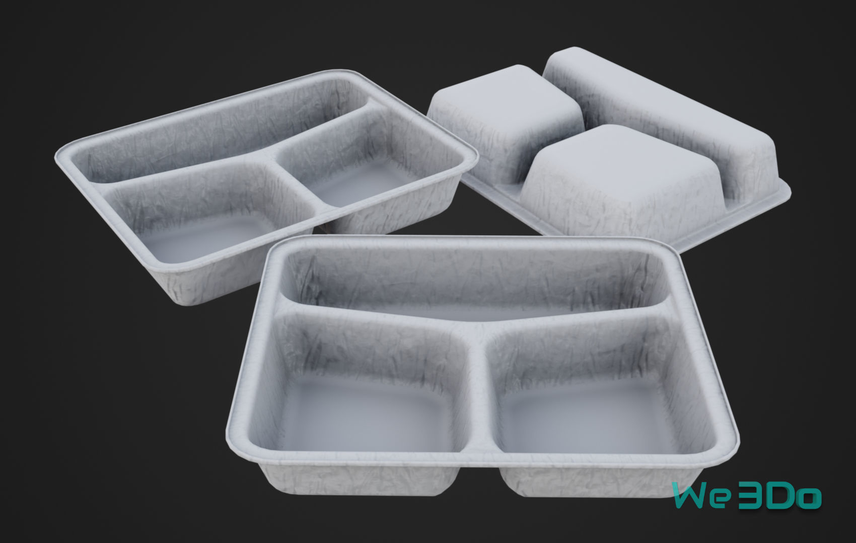 Pack 10 Food-Storage Containers - Low Poly  3D Model Collection_39