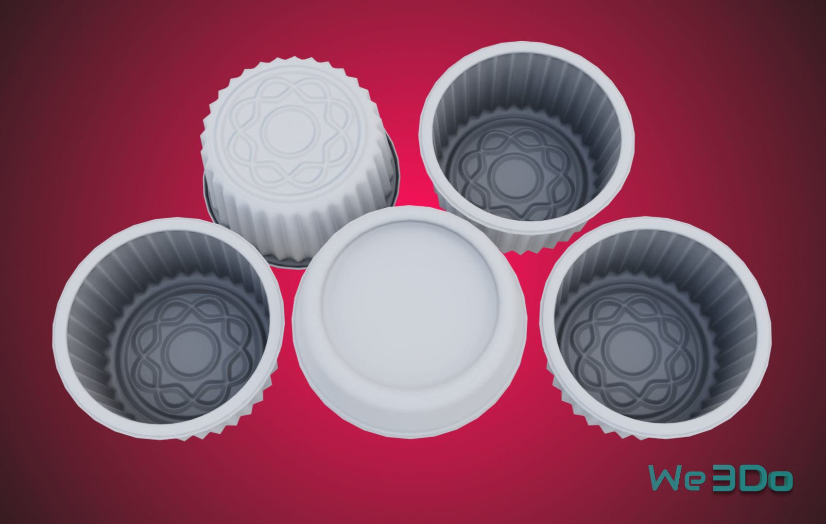 Pack 10 Food-Storage Containers - Low Poly  3D Model Collection_58