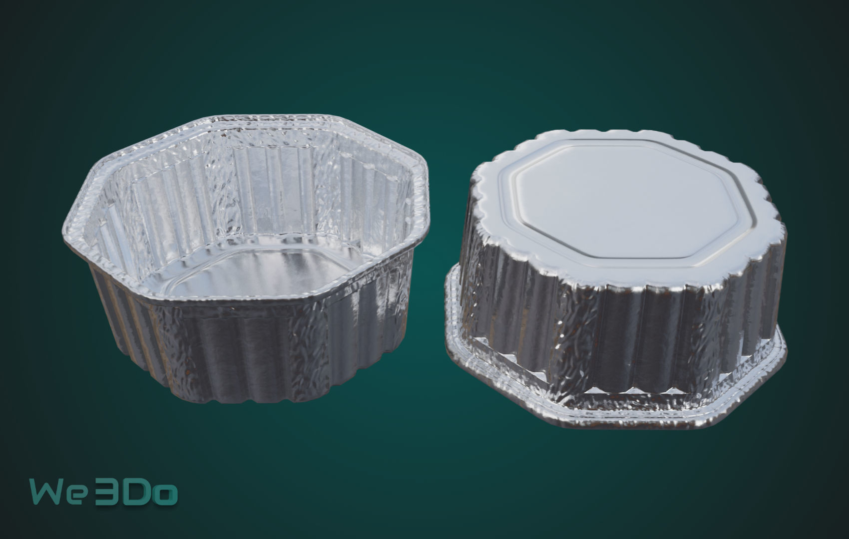 Pack 10 Food-Storage Containers - Low Poly  3D Model Collection_44