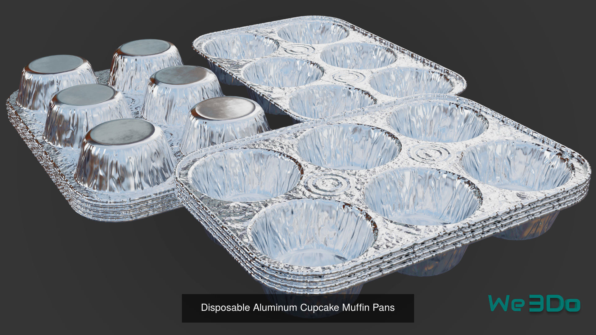 Pack 10 Food-Storage Containers - Low Poly  3D Model Collection_10