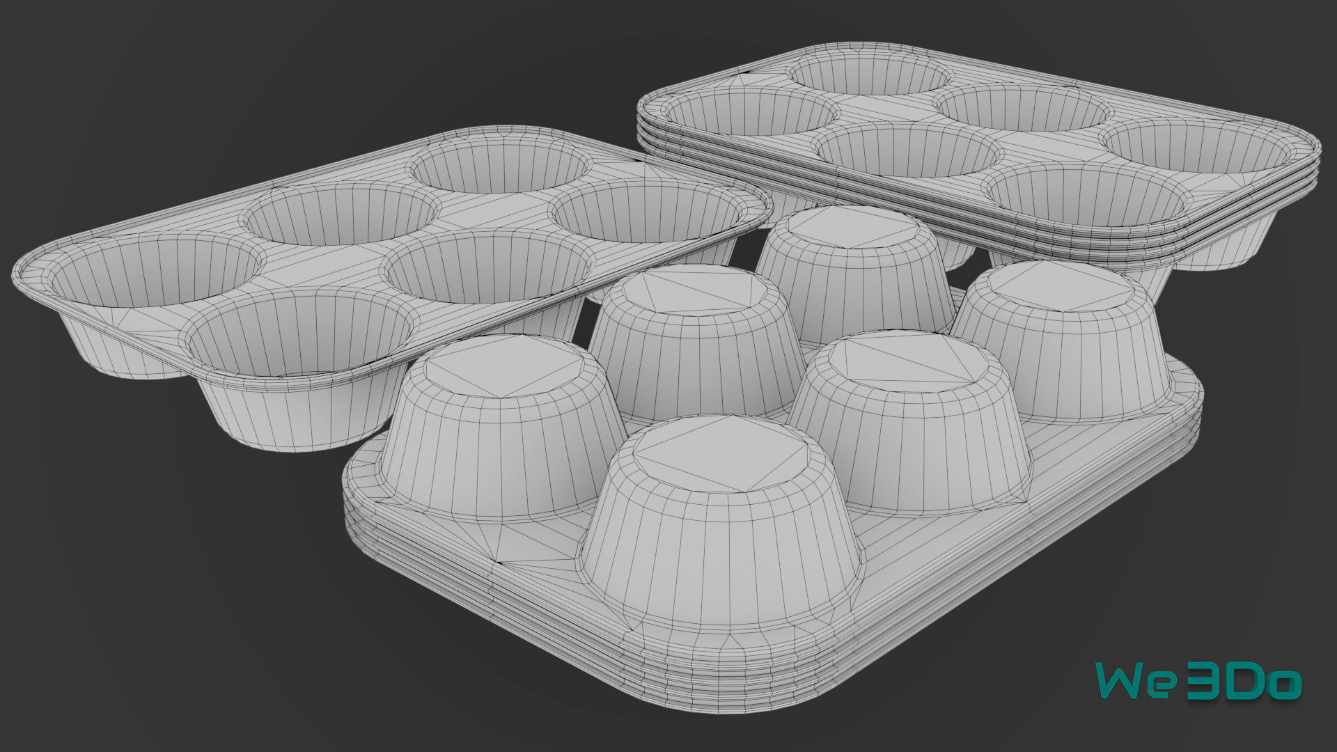 Pack 10 Food-Storage Containers - Low Poly  3D Model Collection_43