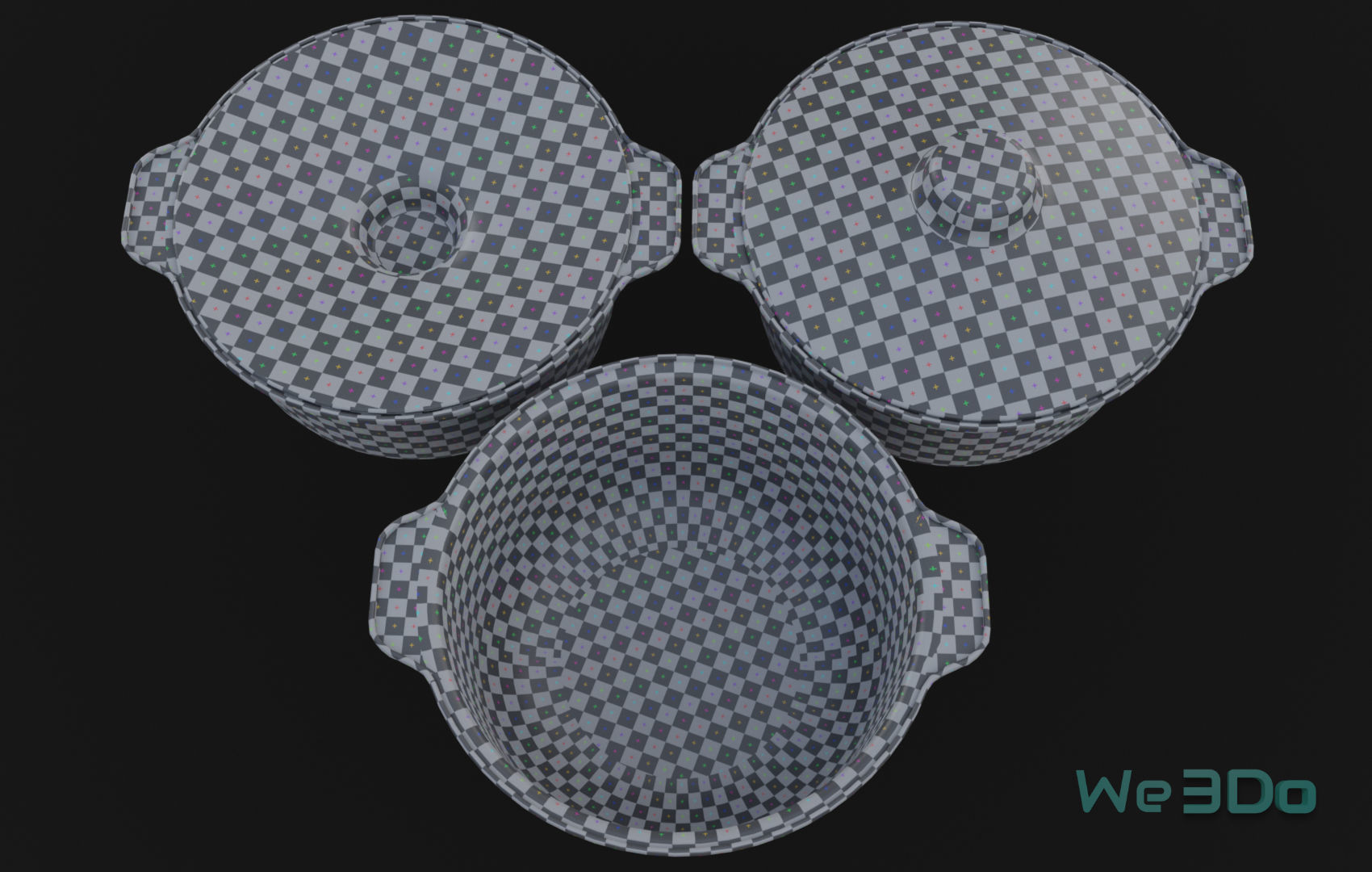 Pack 10 Food-Storage Containers - Low Poly  3D Model Collection_31