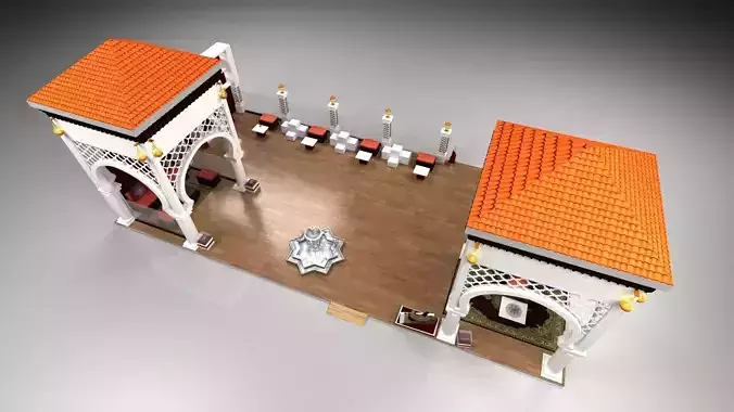 Exhibition stands 3D model 