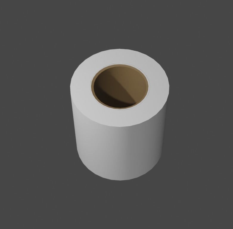 Toilet paper 3D model_2