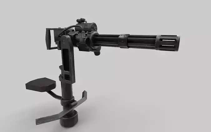 Mini turret Low-poly 3D model