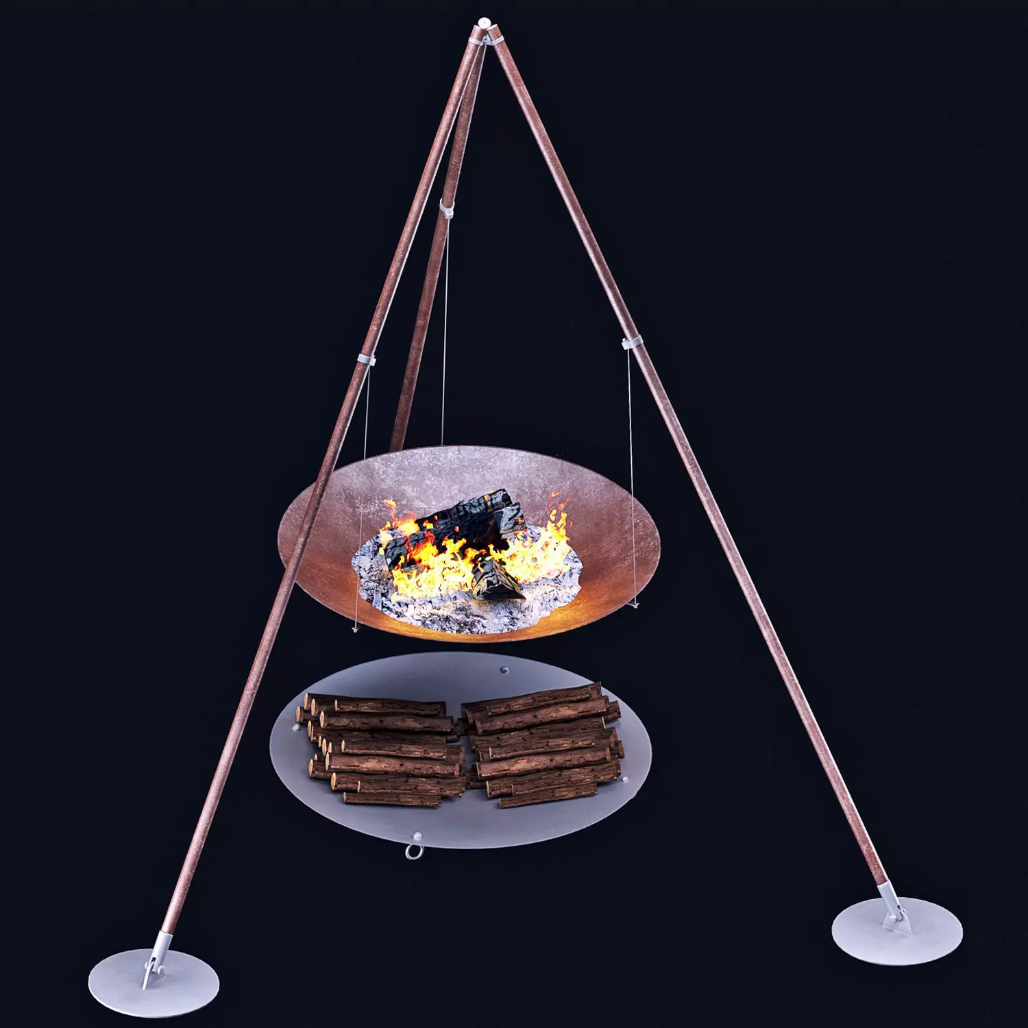 Tripee Fire Pit 3D model