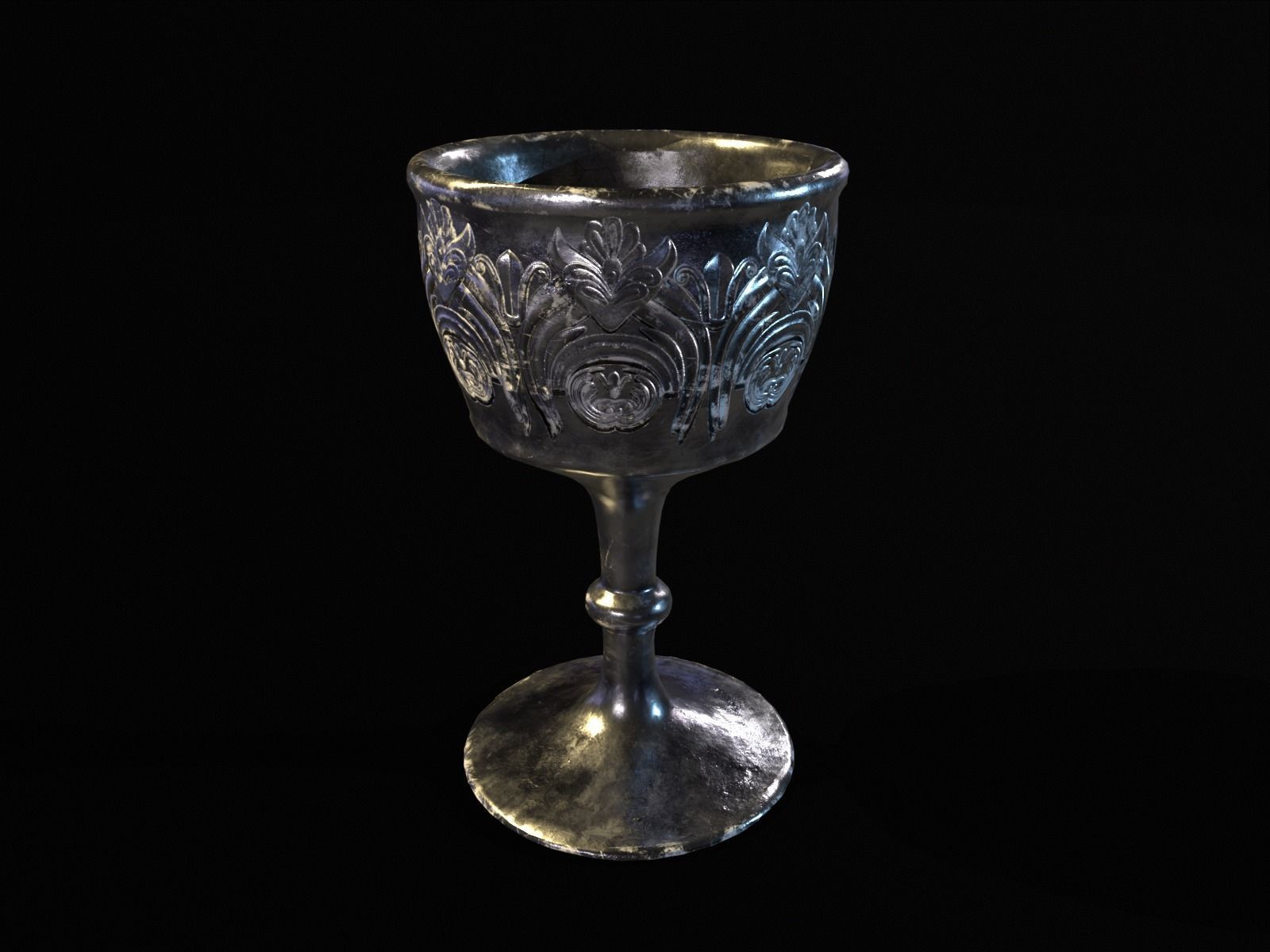 Royal Chalice Low-poly 3D model_6
