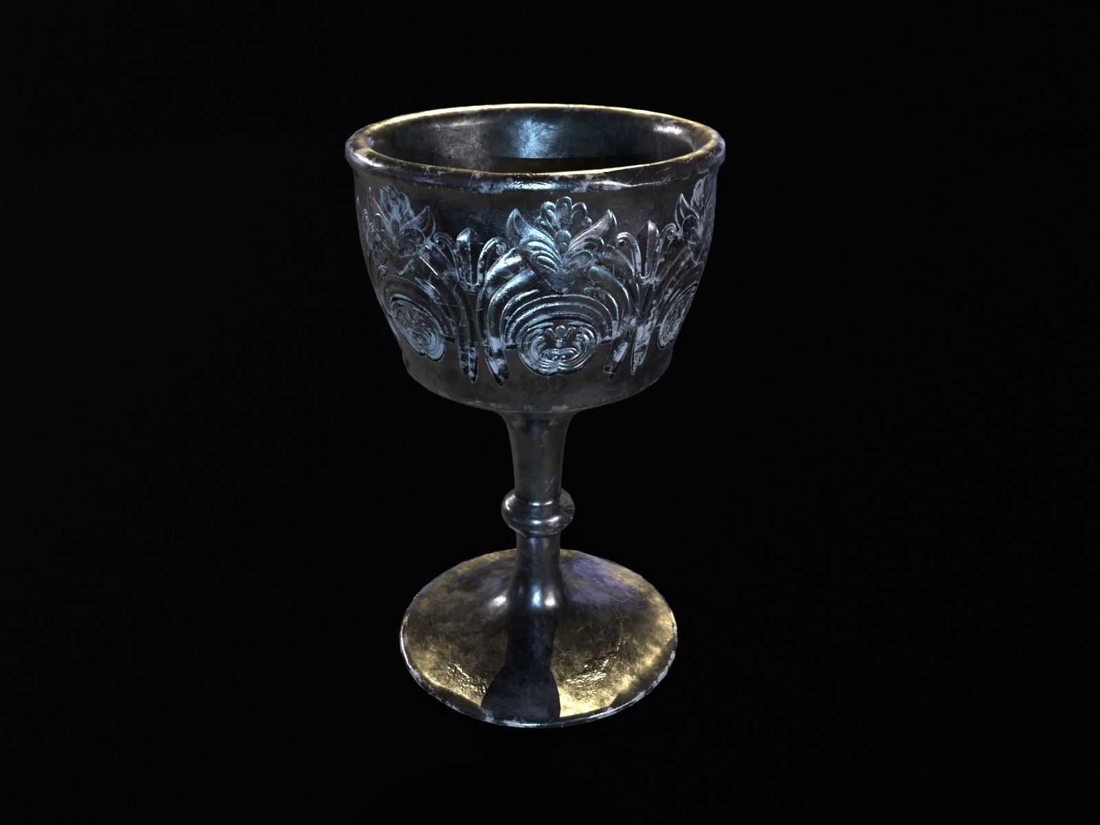 Royal Chalice Low-poly 3D model_14