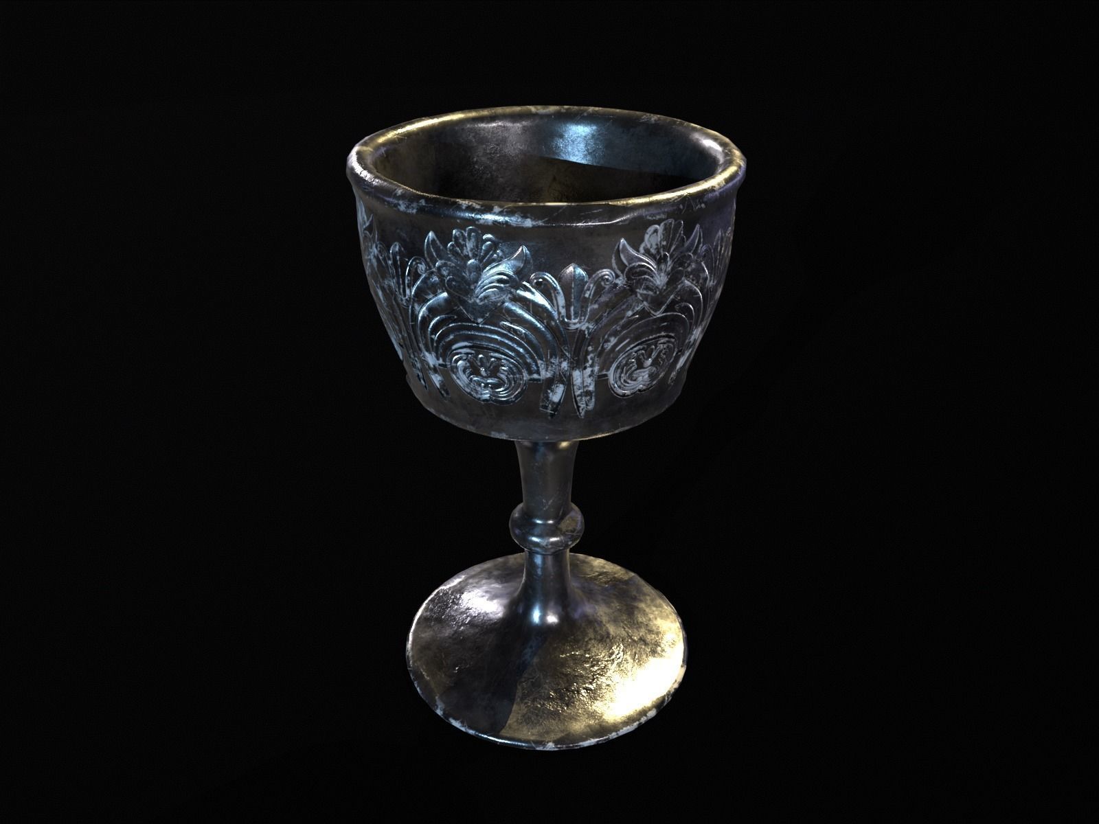 Royal Chalice Low-poly 3D model_16