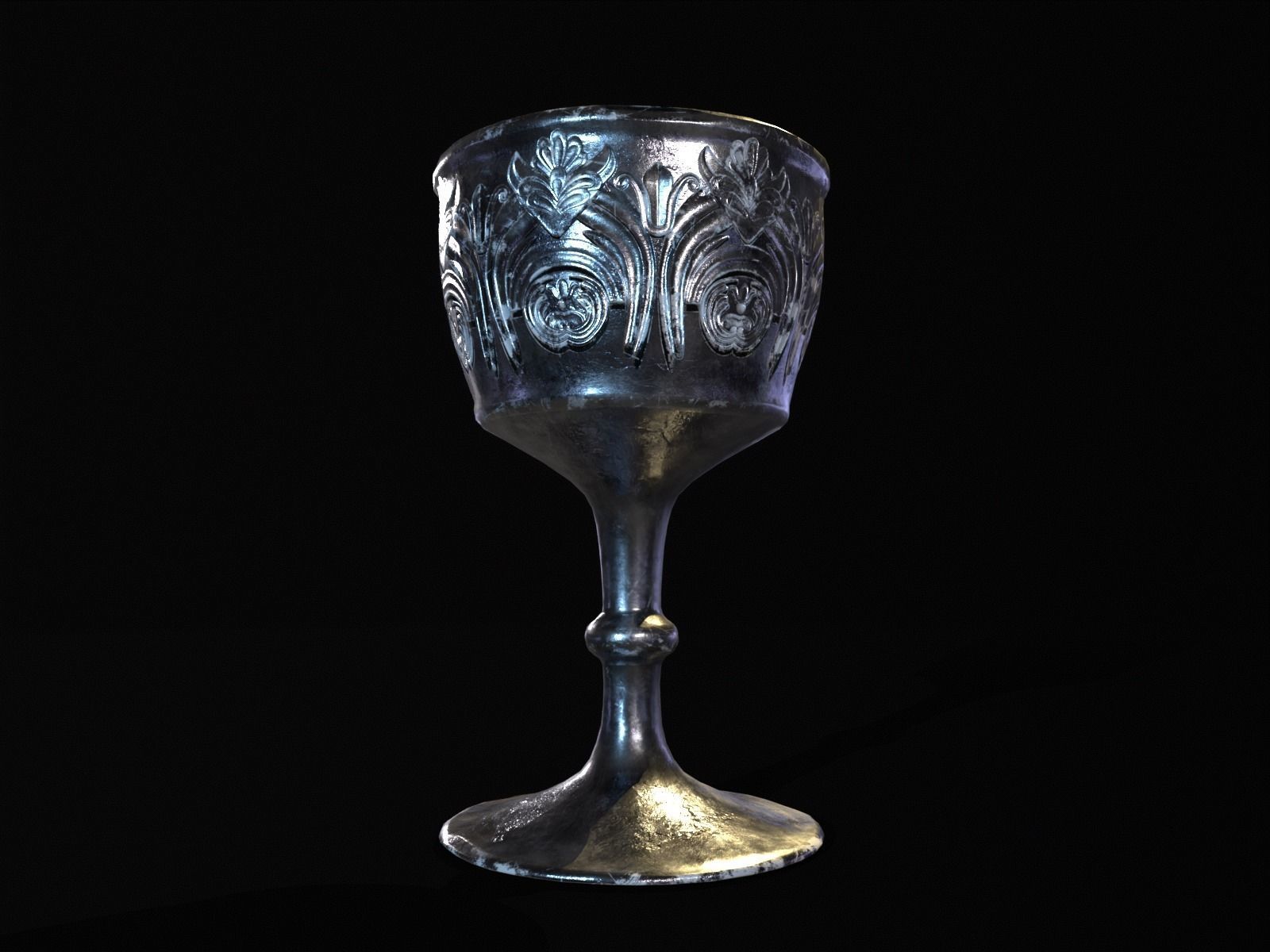 Royal Chalice Low-poly 3D model_18