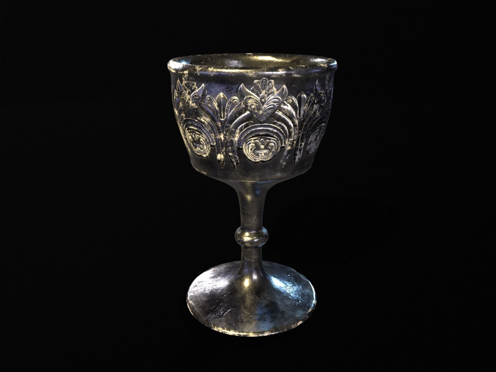 Royal Chalice Low-poly 3D model_2