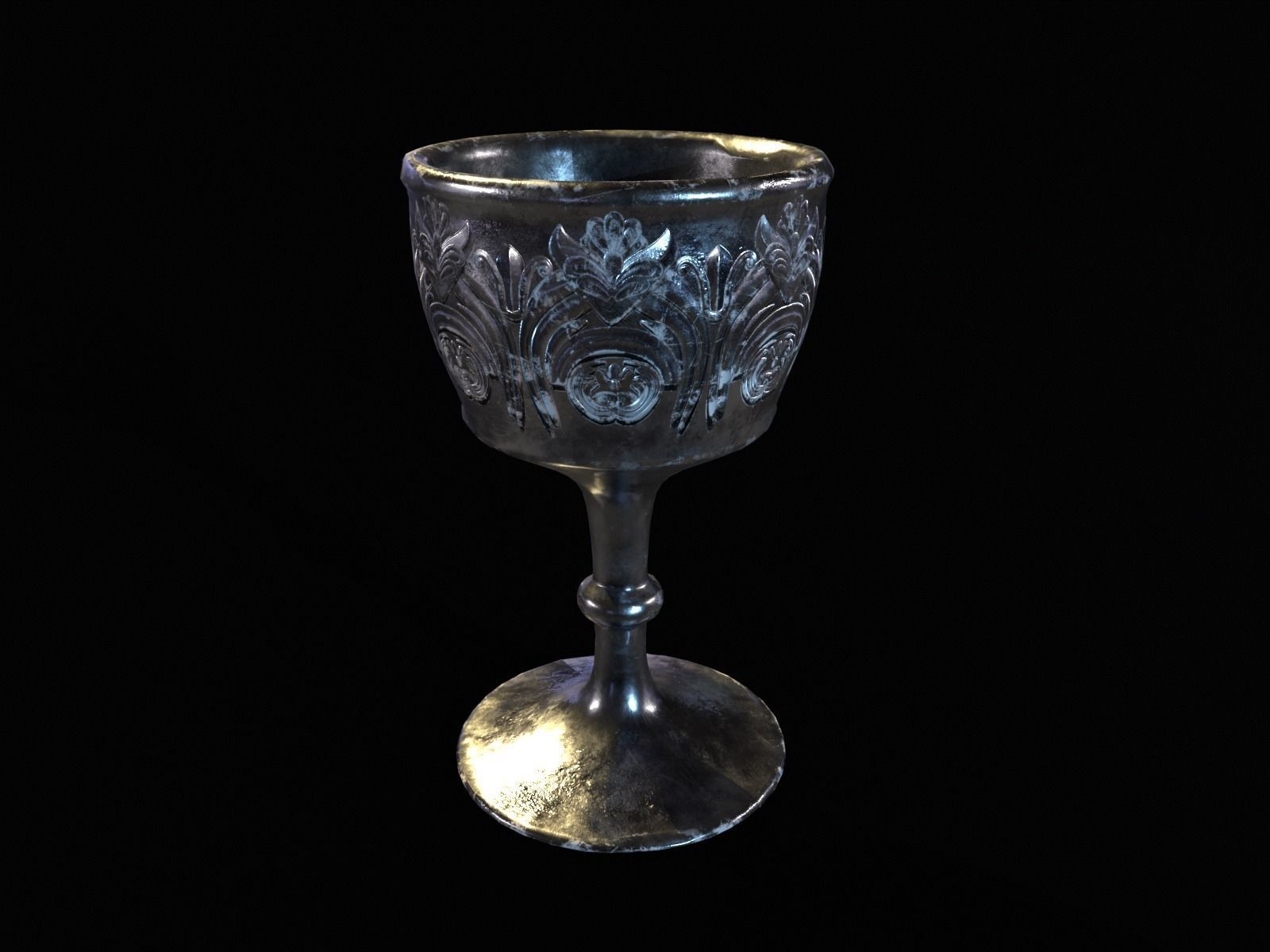 Royal Chalice Low-poly 3D model_10