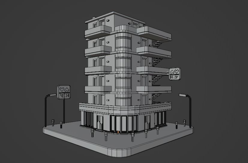 Cyberpunk Apartment Low-poly 3D model_8