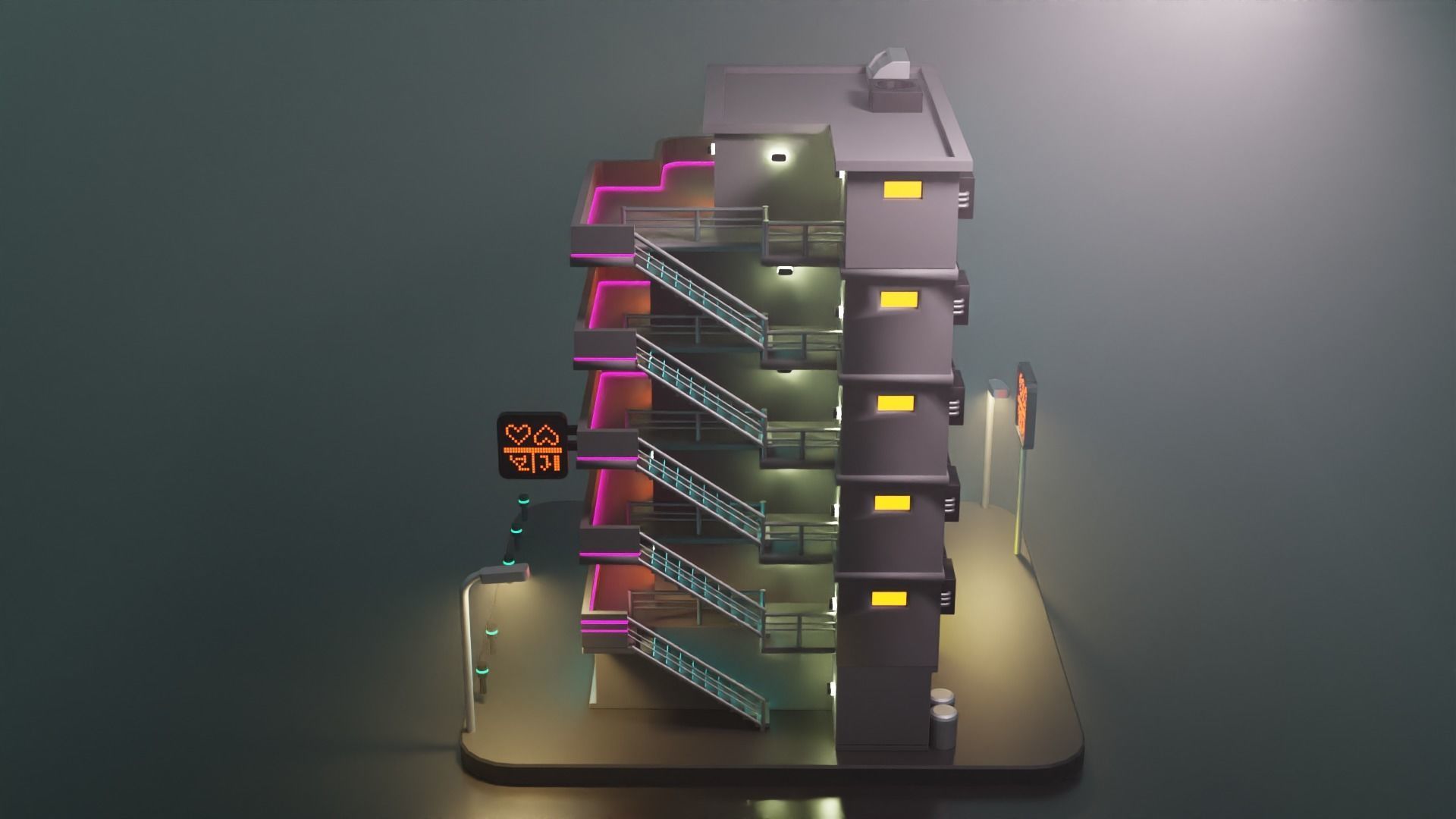 Cyberpunk Apartment Low-poly 3D model_6