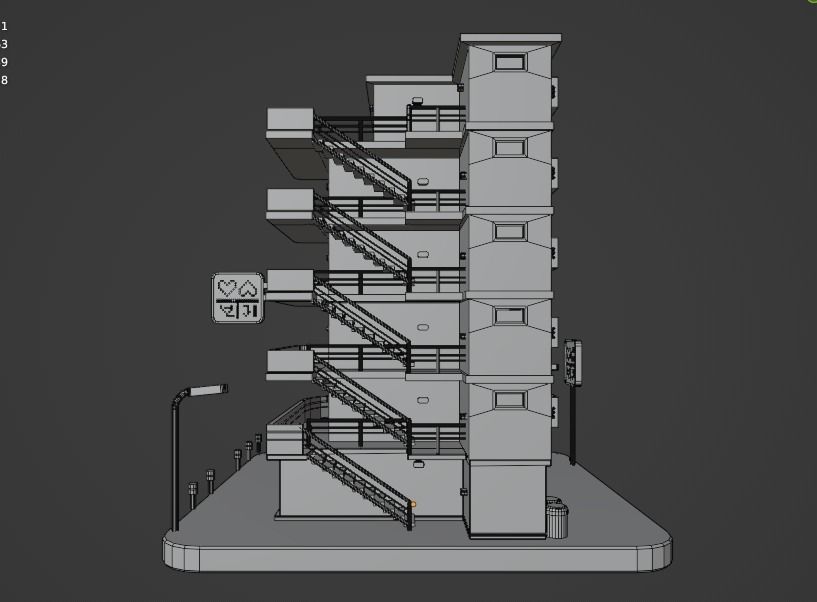 Cyberpunk Apartment Low-poly 3D model_9